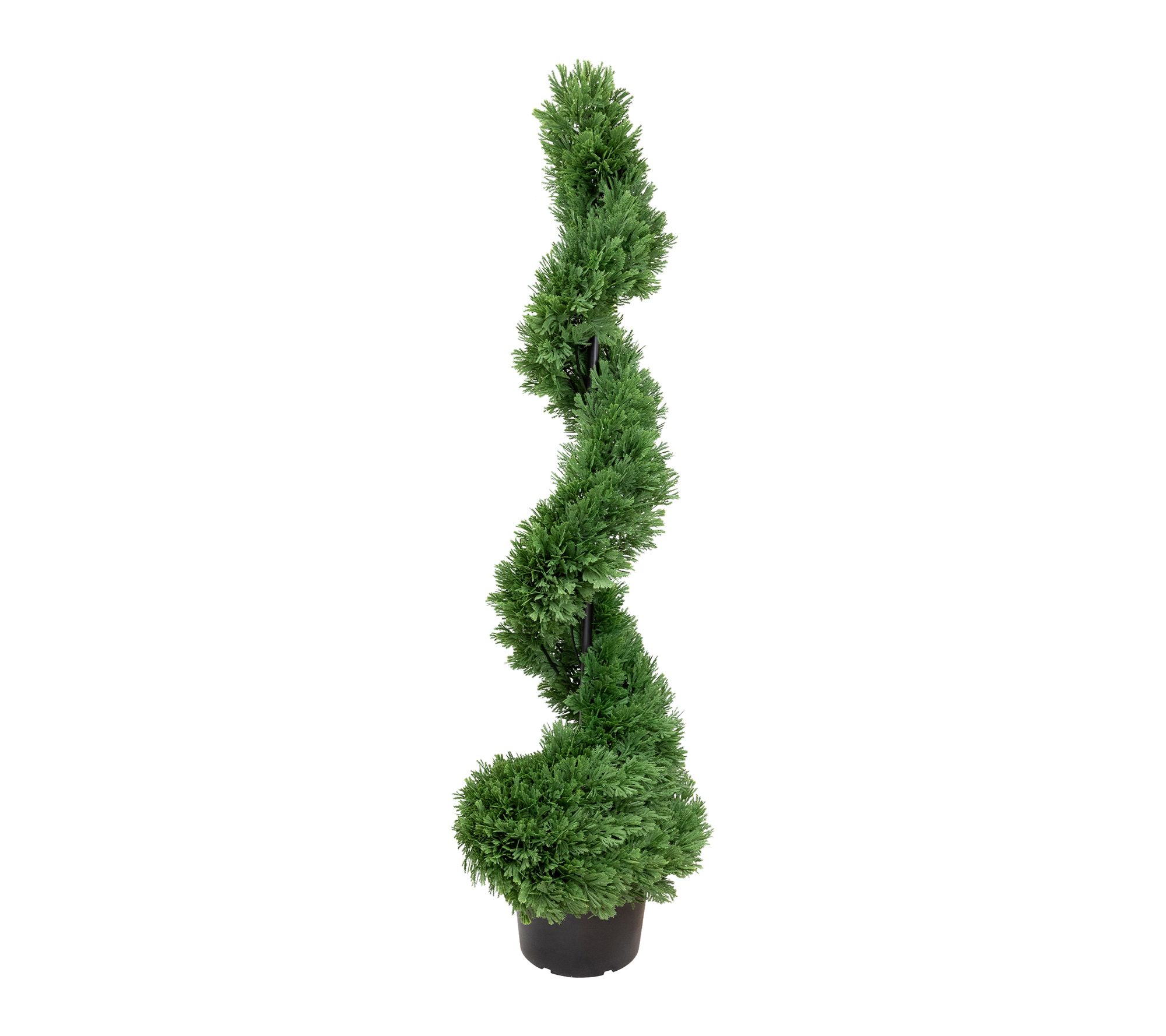 Northlight Real Touch Cedar Spiral Topiary Tree in Pot 4'