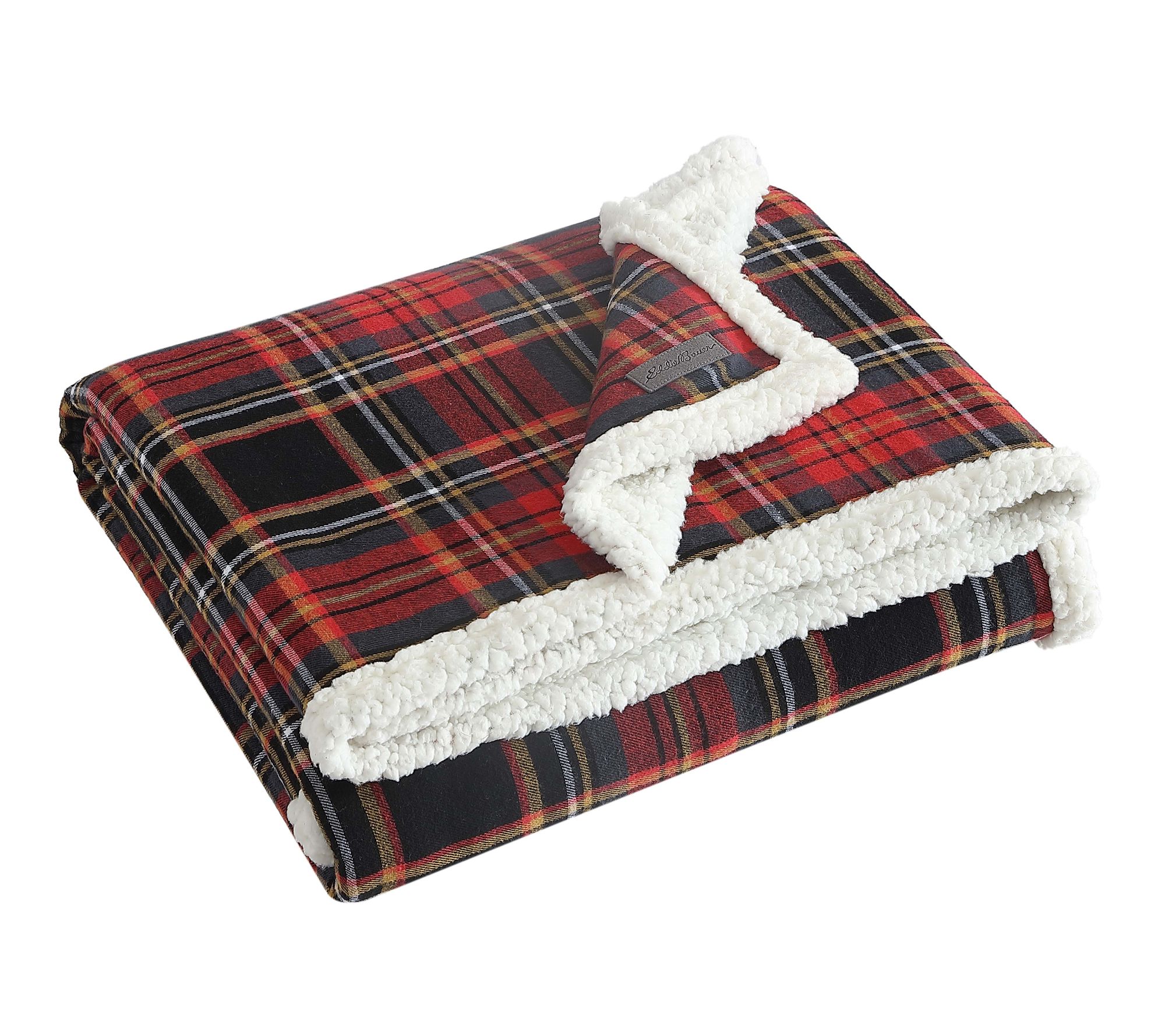 Eddie Bauer Mountain Pine Tartan Green Cotton 50"X60" Throw