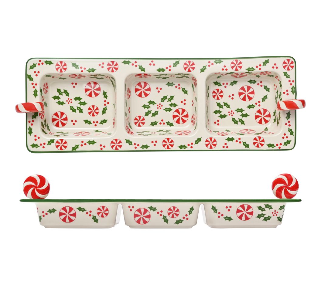 "As Is" Temp-tations Seasonal 16" Divided Tray with Icons