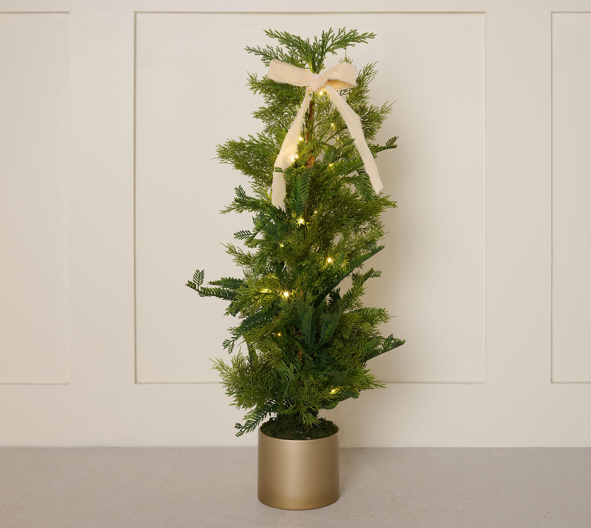  Me HOME by Jennie Garth 36" Illuminated Mixed Greens Mini Tree