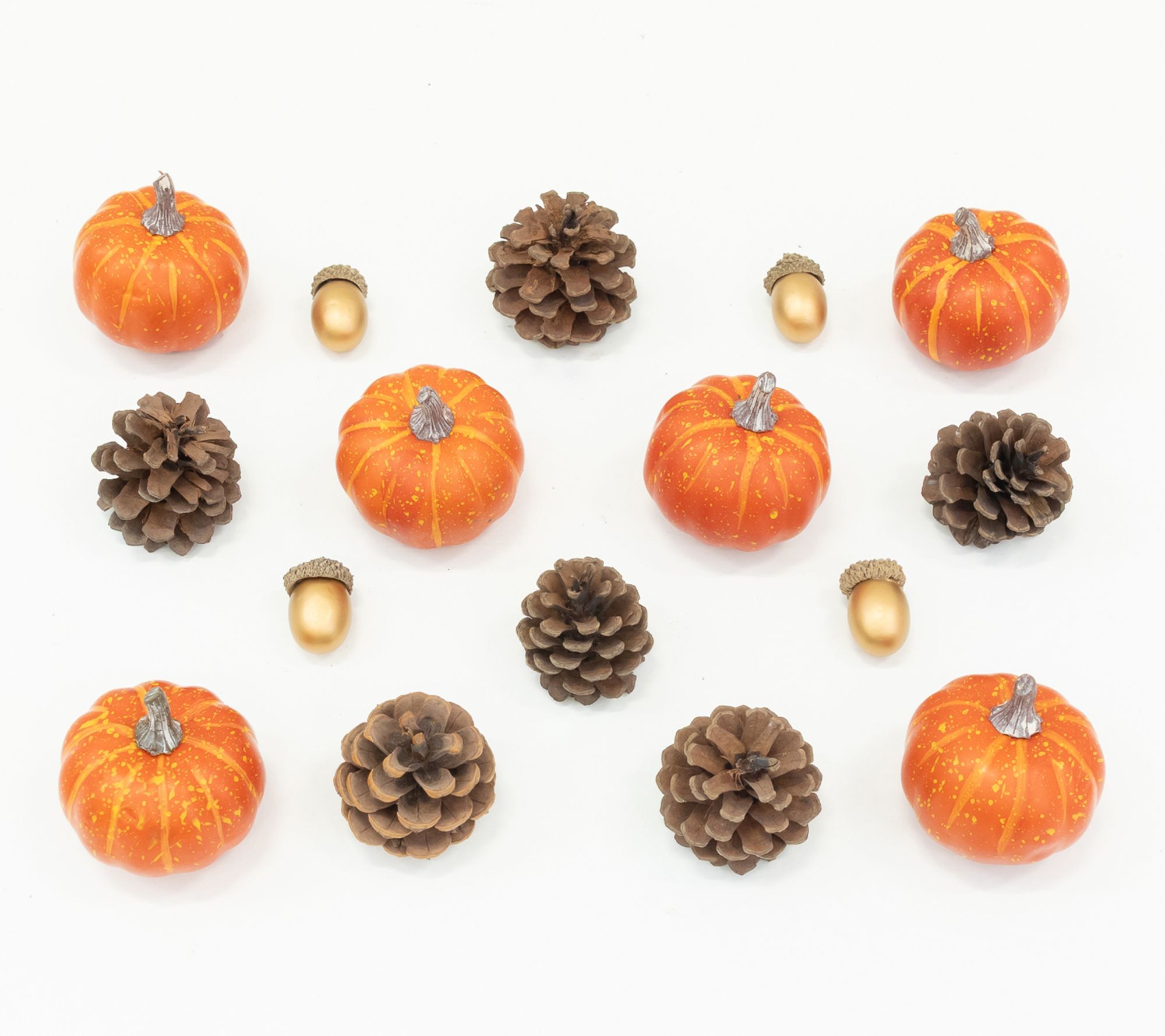 8-pc Assorted Fall Pumpkin Decor - Set of 2 by Nearly Natural