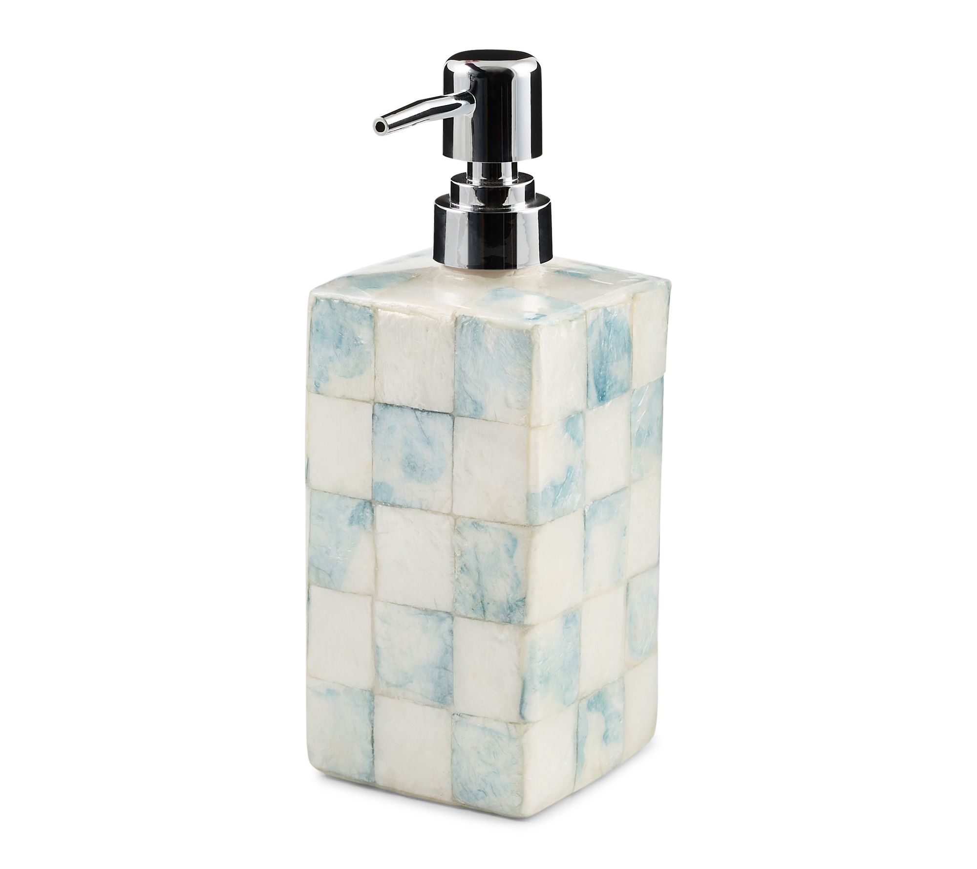 MacKenzie -Childs Sky Check Capiz Soap Pump