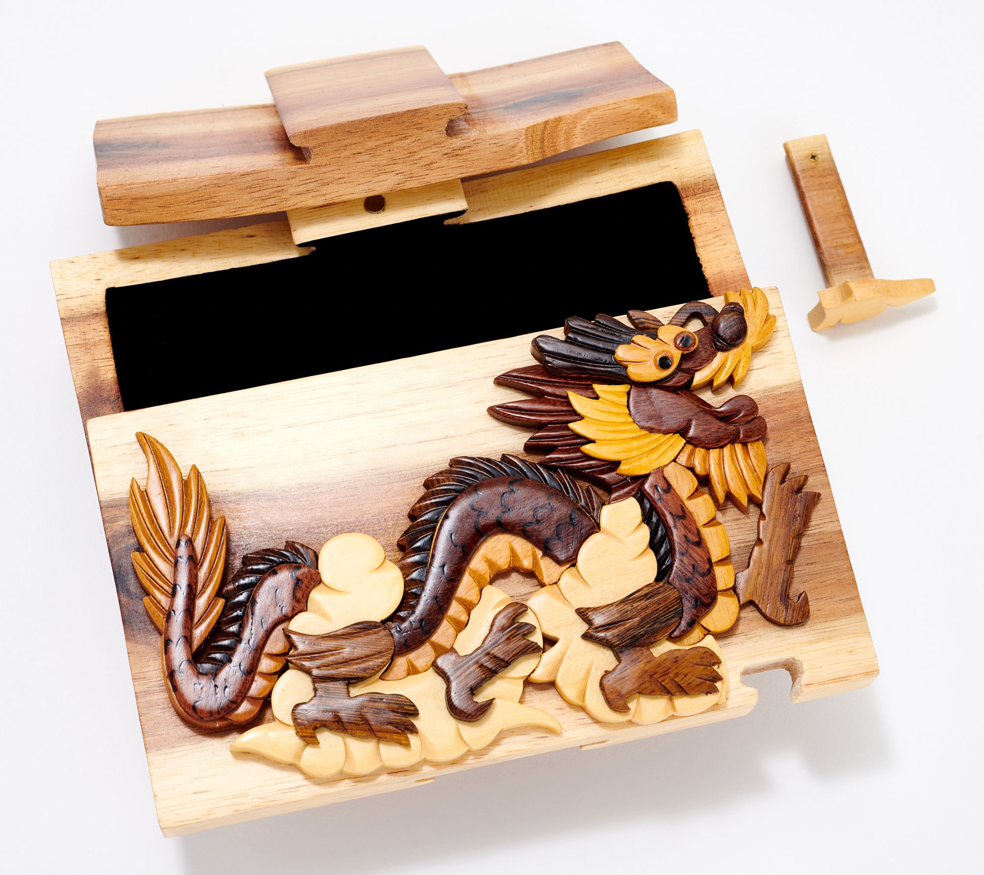 Carver Dan's Dragon Puzzle Box with Closure