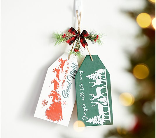 Home Reflections 20" Lit Hanging Tags