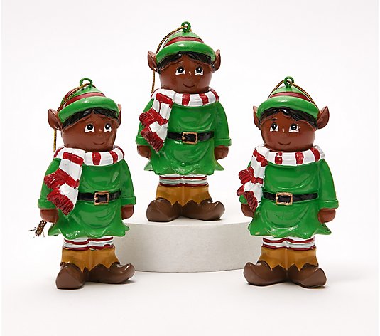 Plow and Hearth Set of 3 Shorty Ornament Set