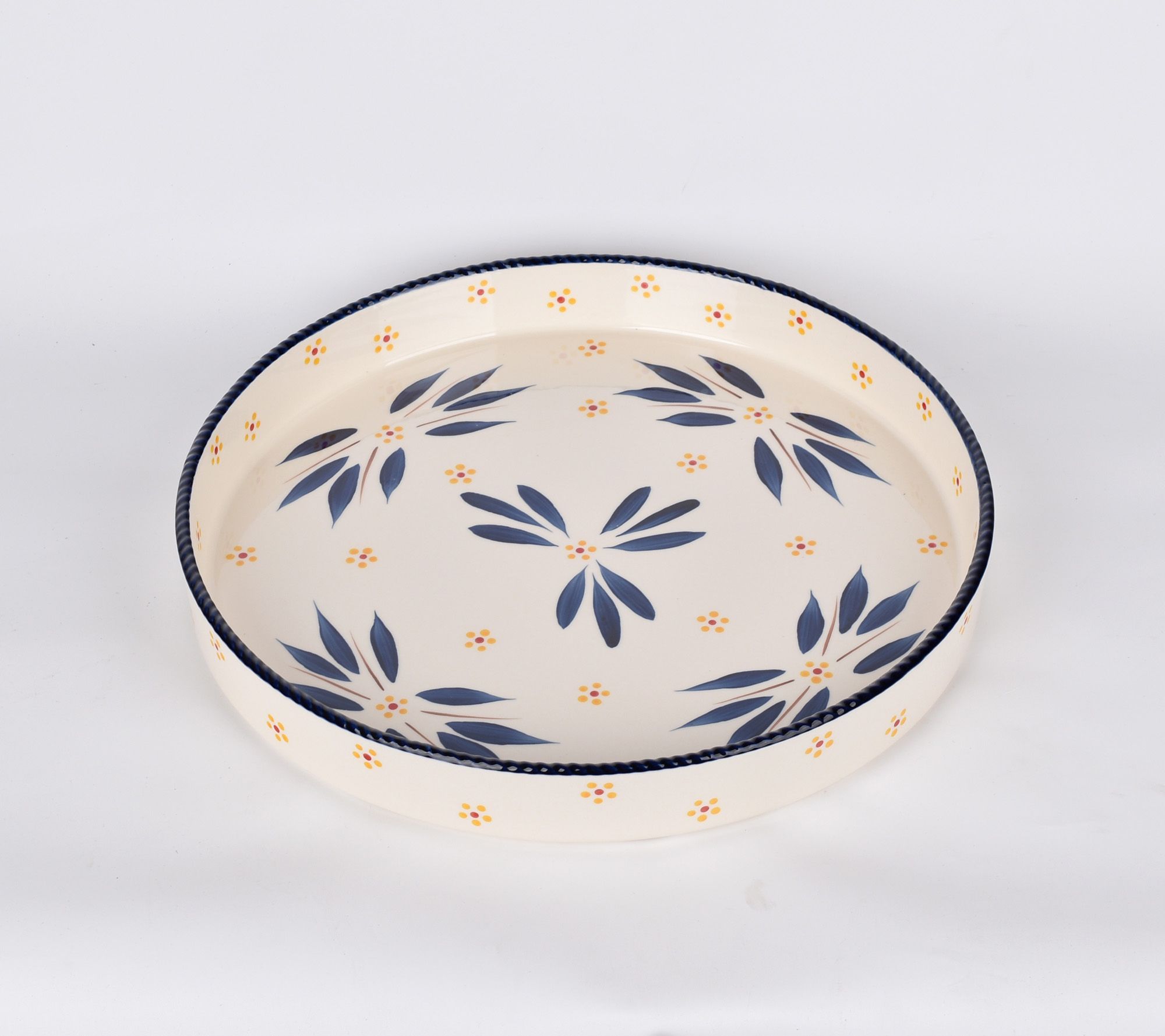 Temptations Old World 14" Deep Dish Stoneware Serving Tray