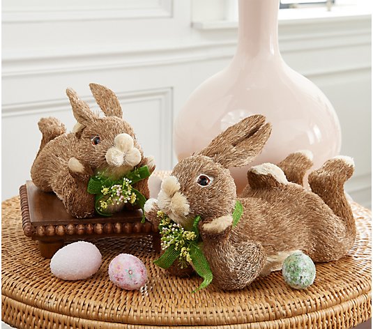 2-Piece Sisal Lounging Bunnies by Valerie
