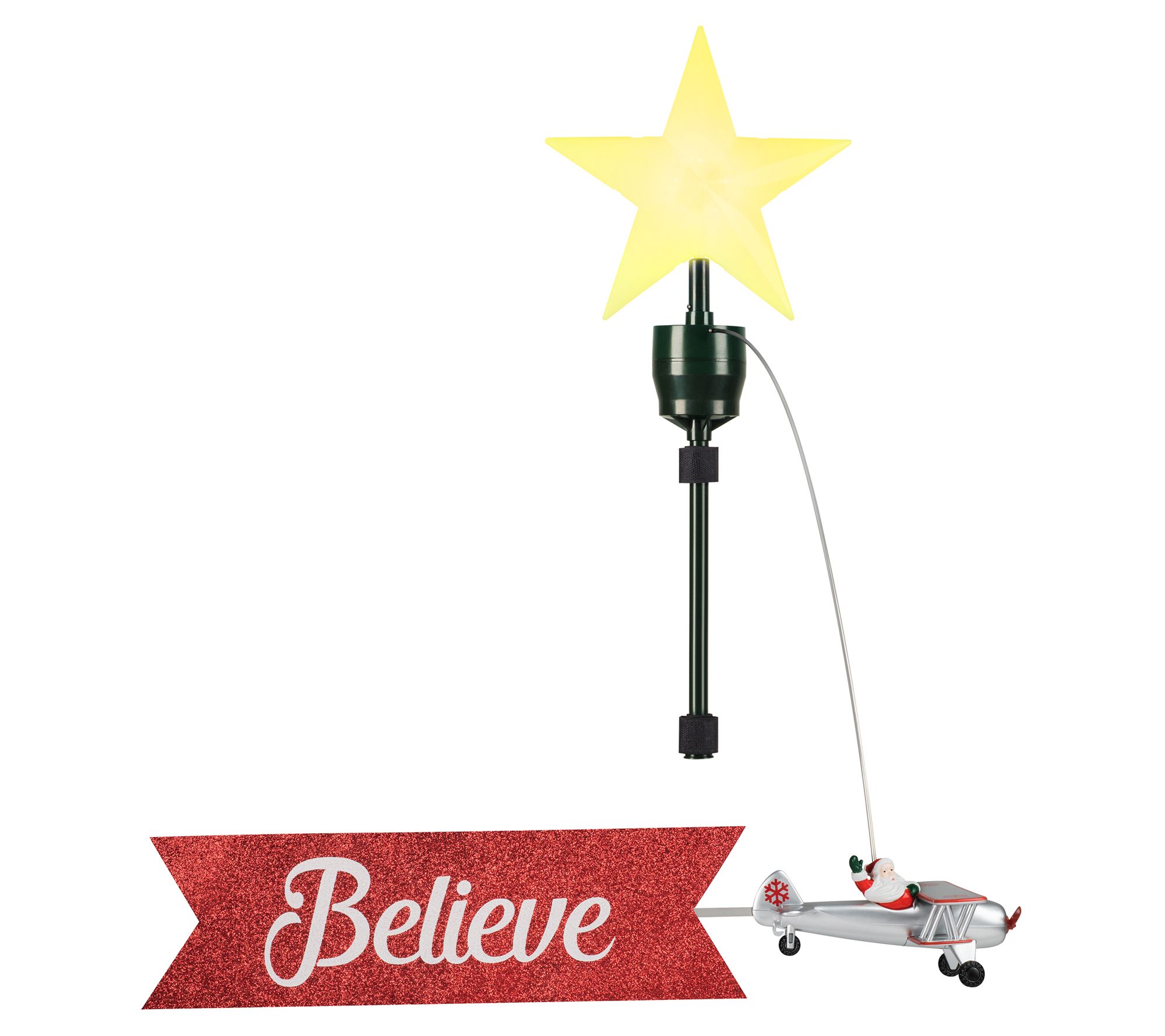 Mr. Christmas Santa's Biplane Animated Tree Top per