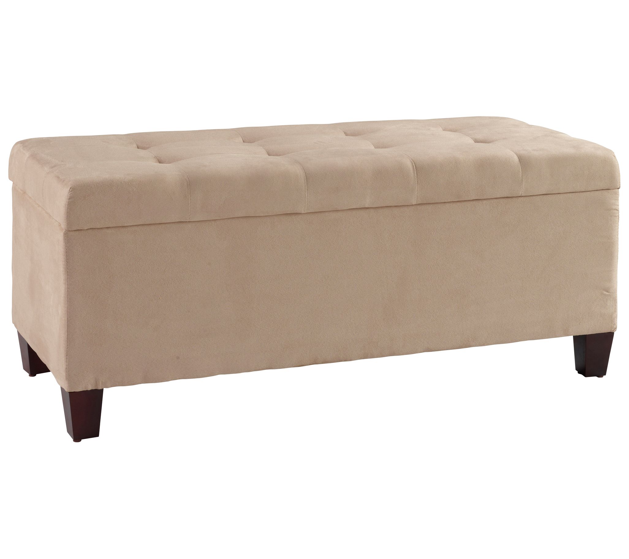 Linon Home Hana Shoe Storage Tufted Ottoman