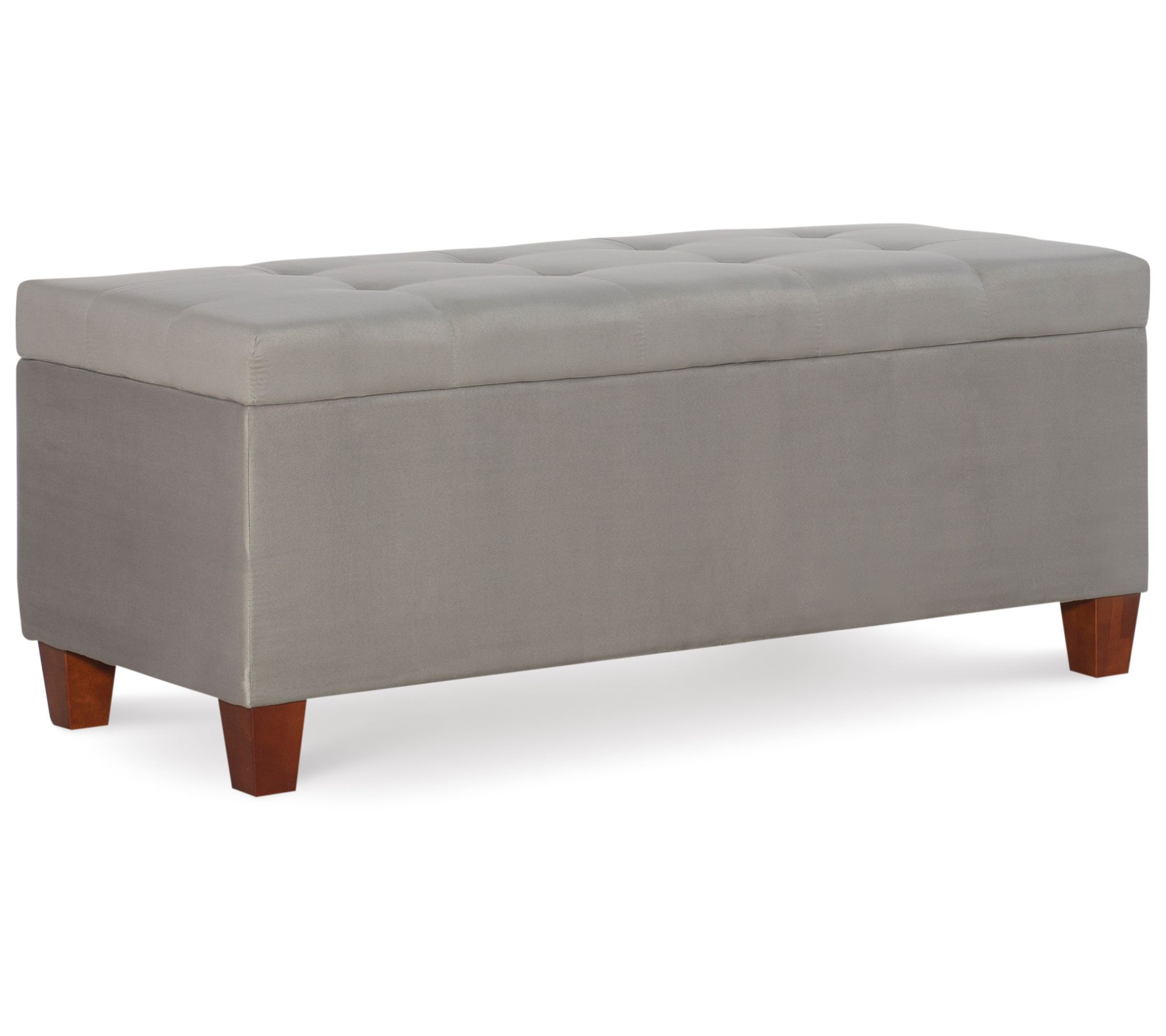 Linon Home Hana Shoe Storage Tufted Ottoman