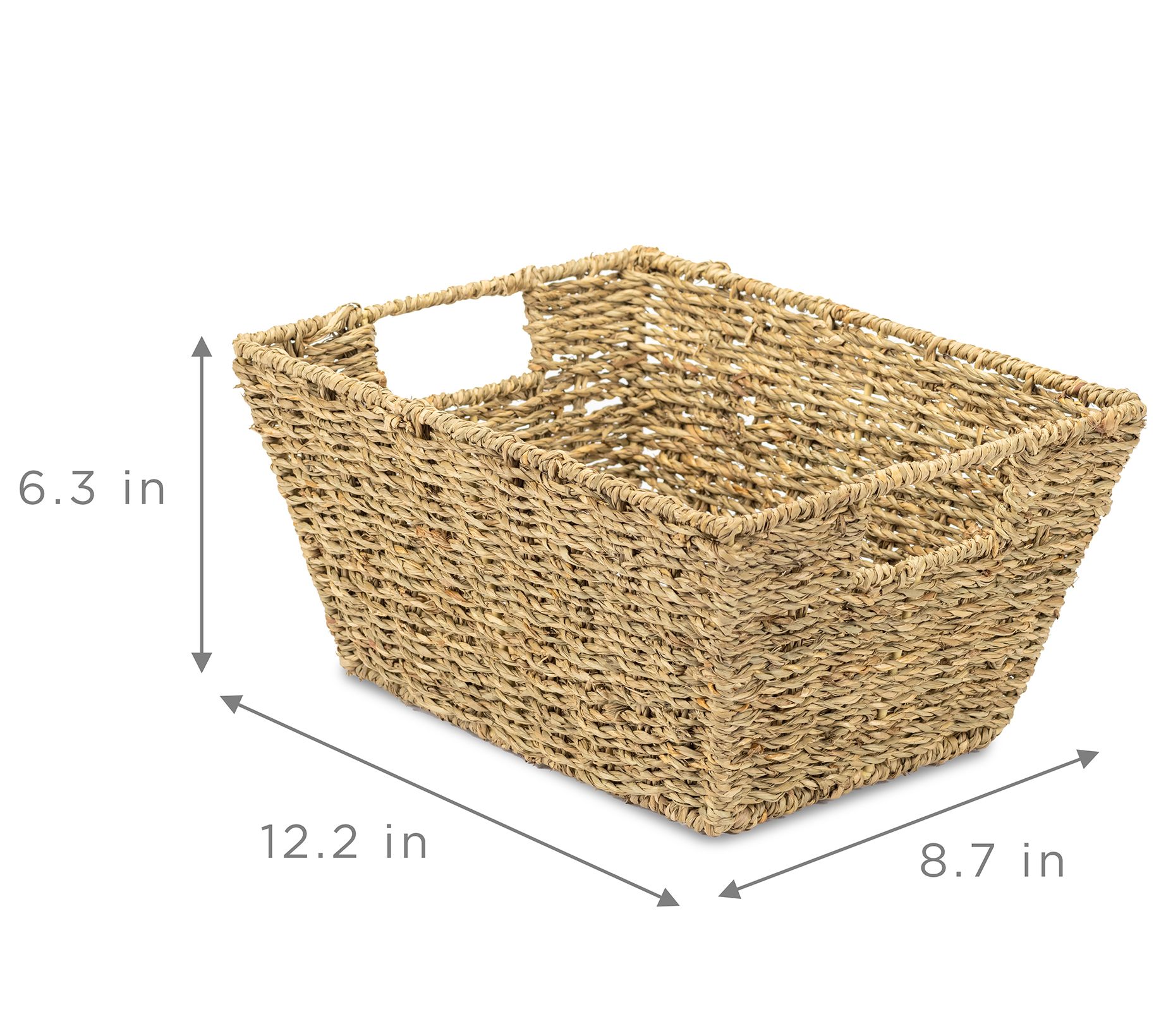 Sorbus Seagrass Organizer Baskets, 2Pack