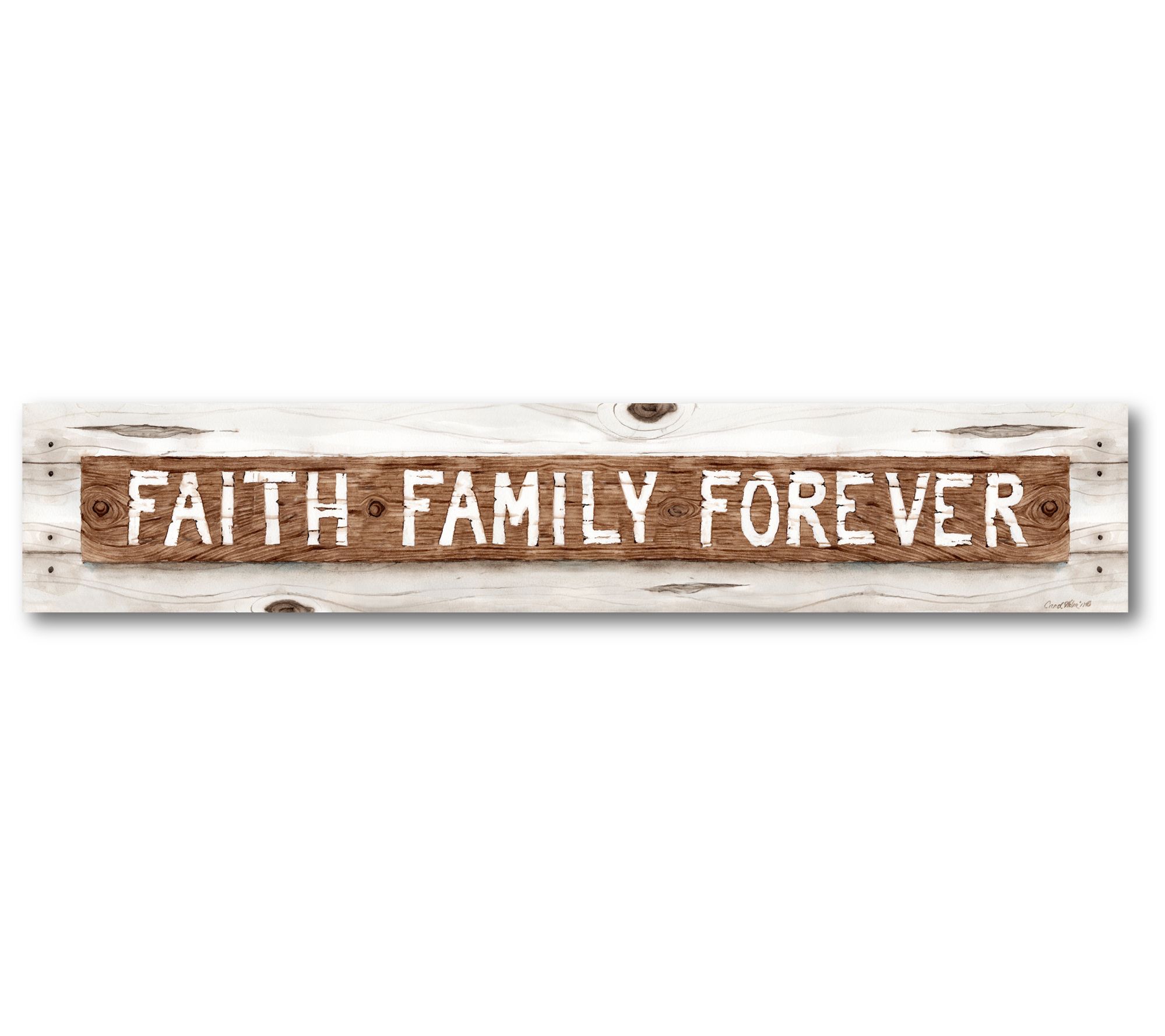 Courtside Market Faith Family Forever 6" x 24"Wooden Panel