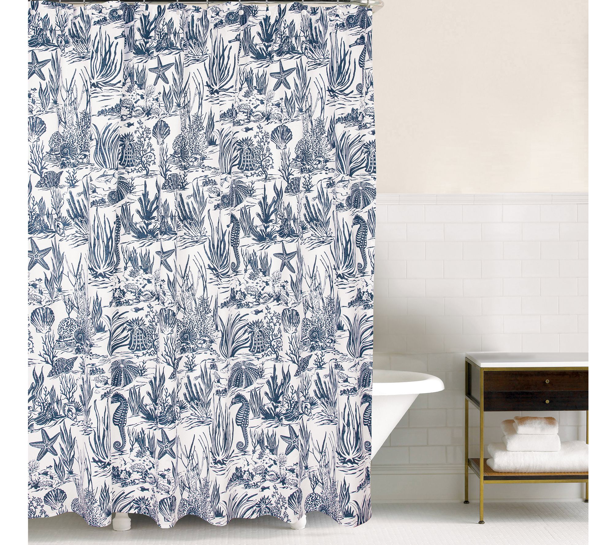 Reef Shores Shower Curtain by Valerie