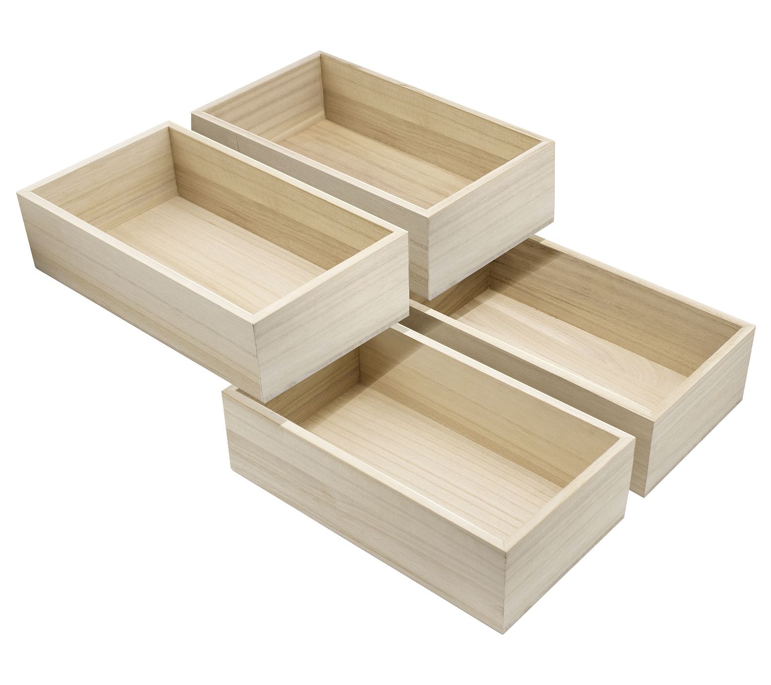 Sorbus Organizing Wood Crates - 4 Pack