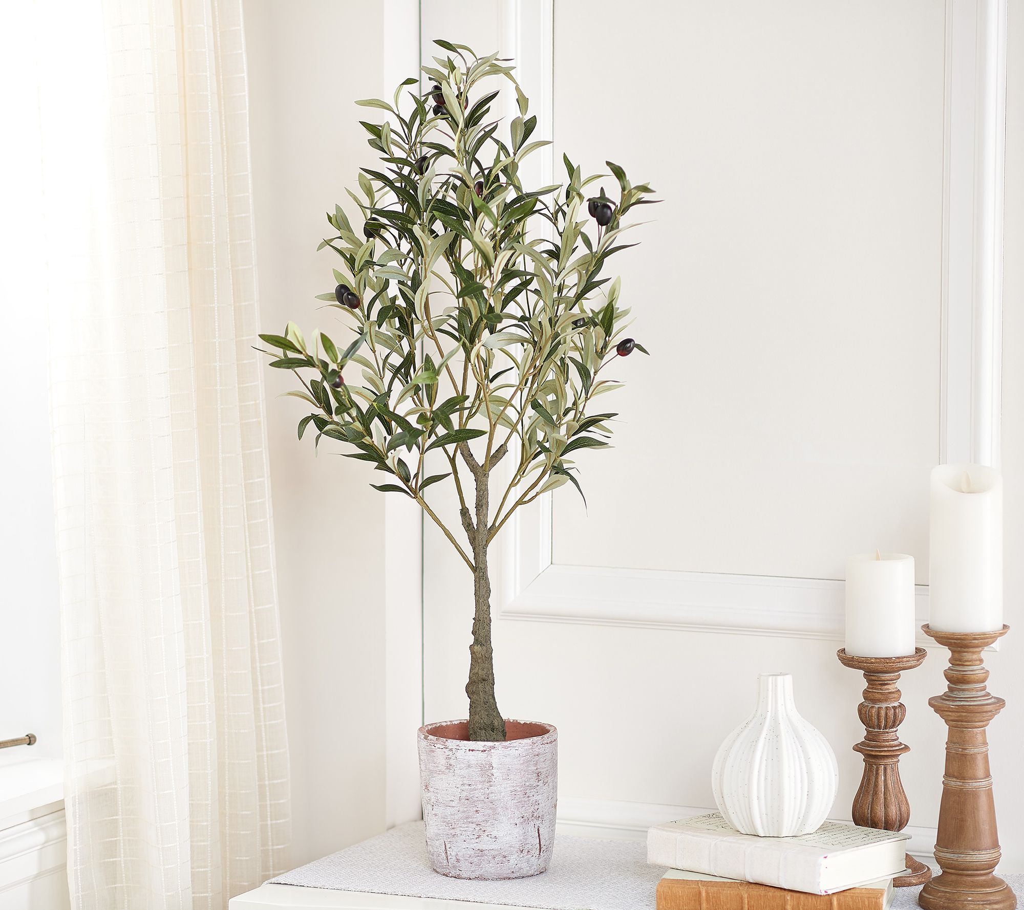 "As Is" 35" Faux Olive Tree by Liz Marie