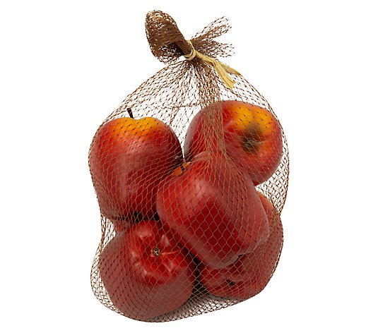 Pack of 6 Apples - Decorative Faux Fruit by Val erie 