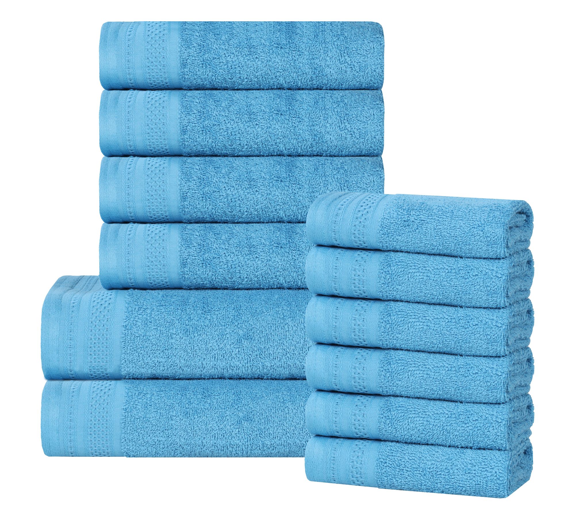 Superior Cotton 12 Piece Ultra Soft Quick Dry Towel Set