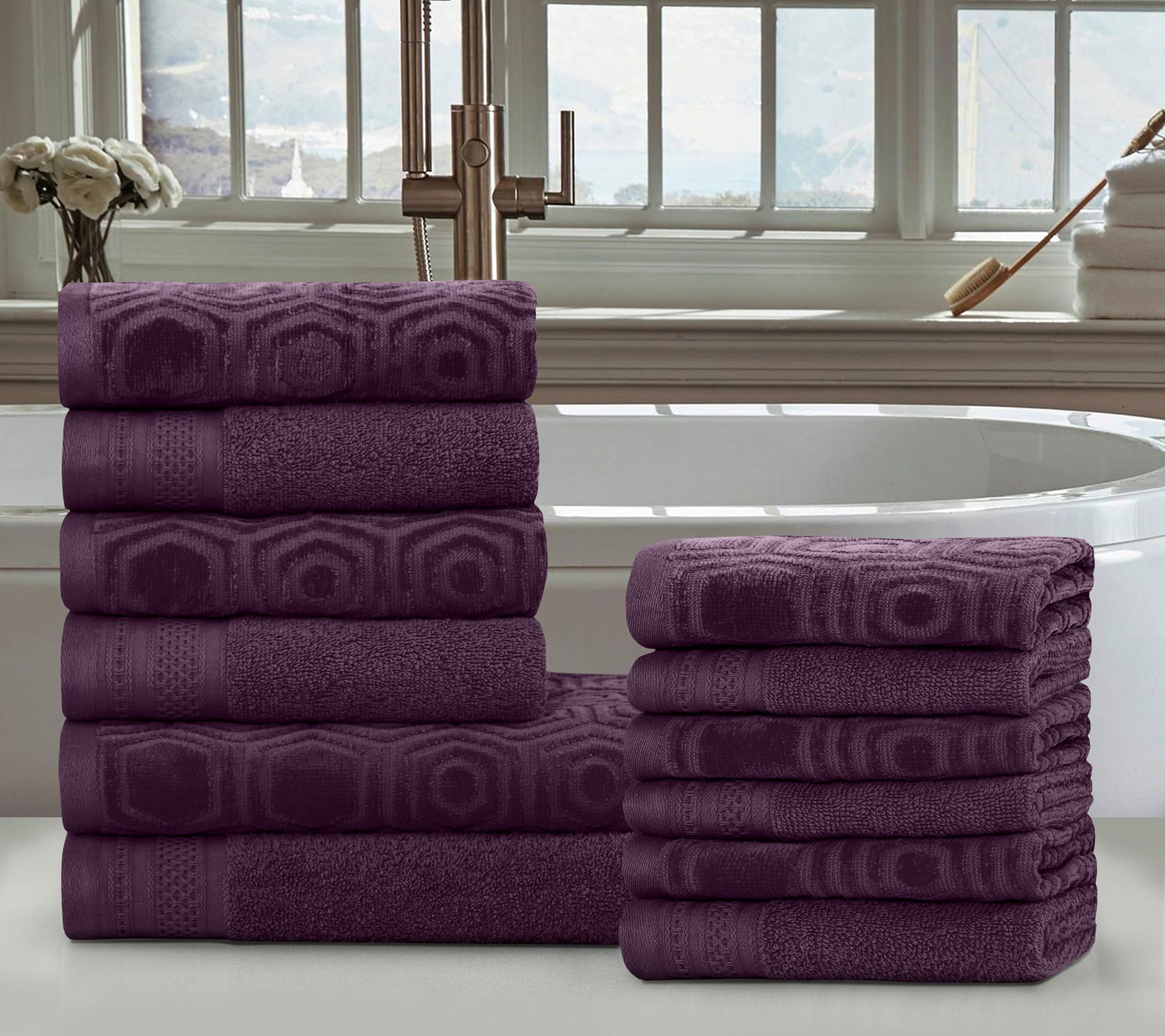 Superior Cotton 12 Piece Ultra Soft Quick Dry Towel Set