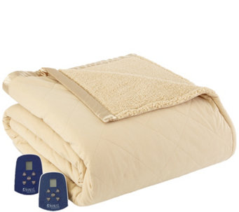 Shavel Micro Flannel Reverse to Sherpa Full Electric Blanket