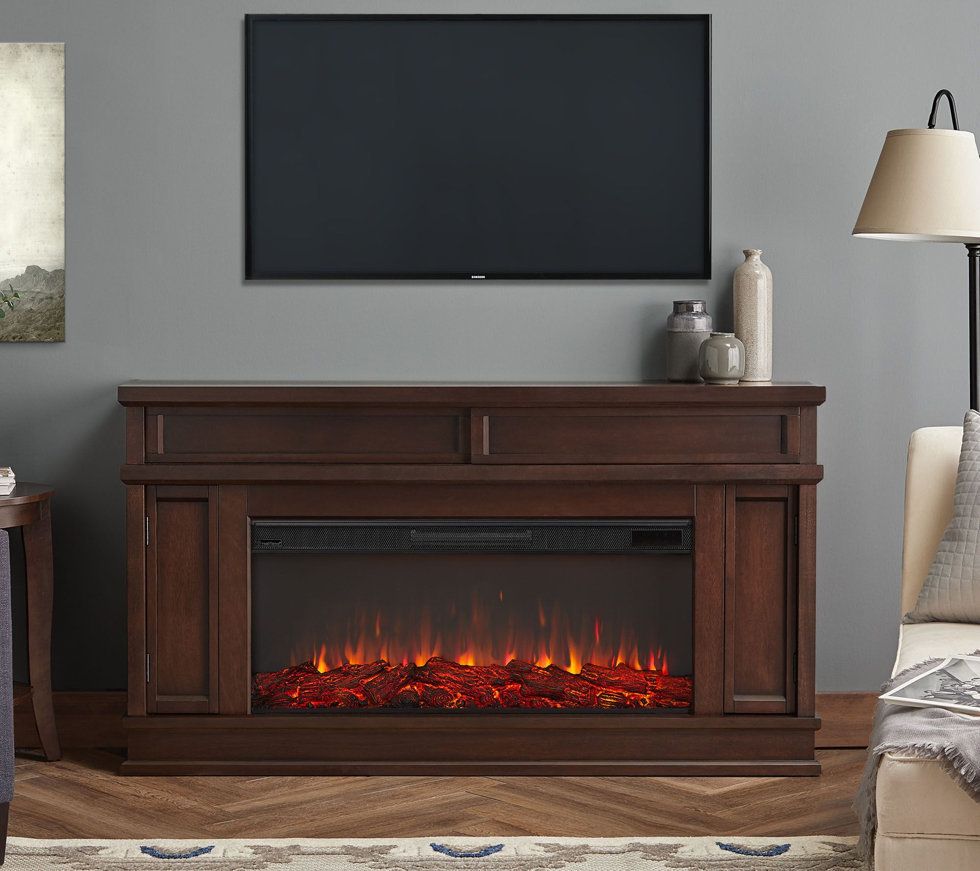 Real Flame Torrey Landscape Electric Fireplace - QVC.com