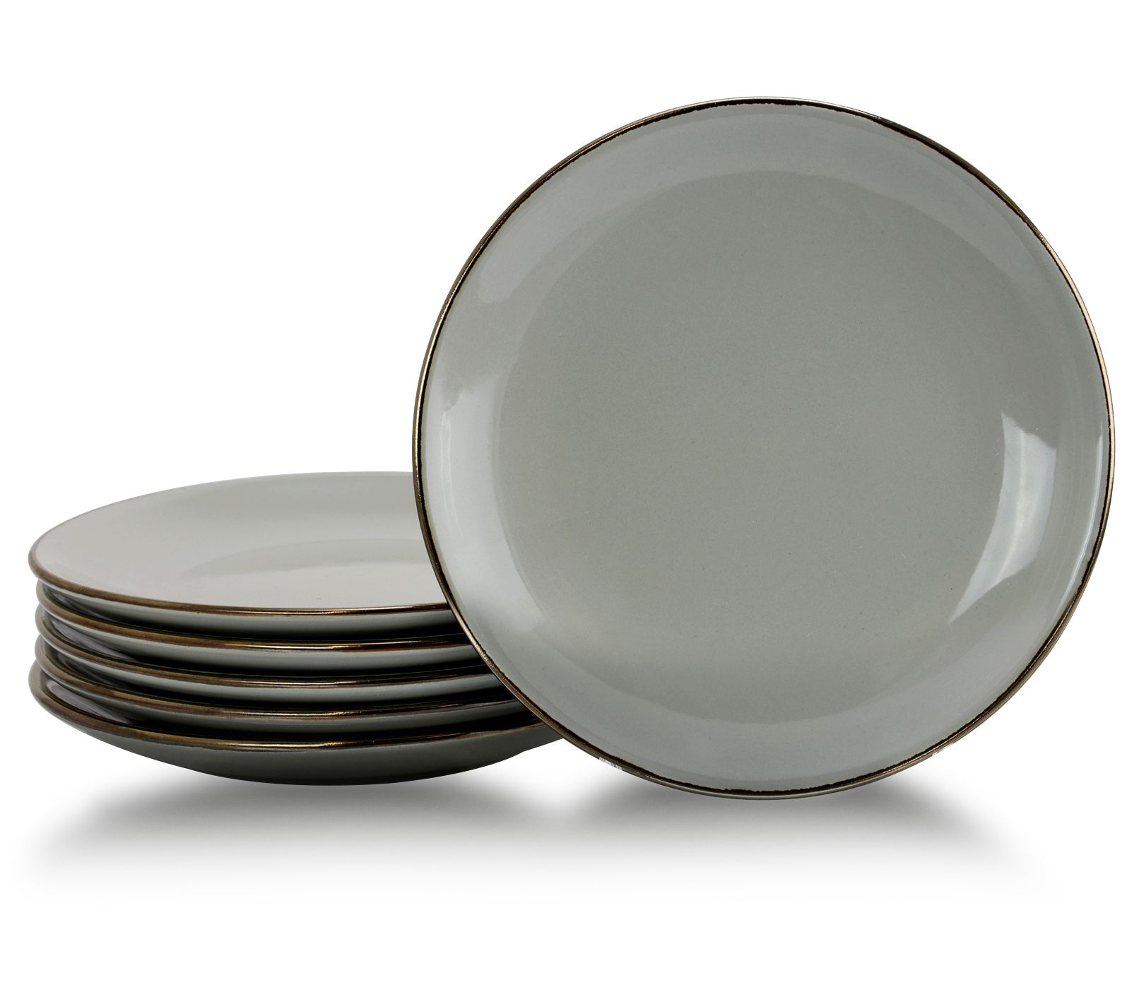 Elama Tahitian Sand 6-Piece Salad Plate Set