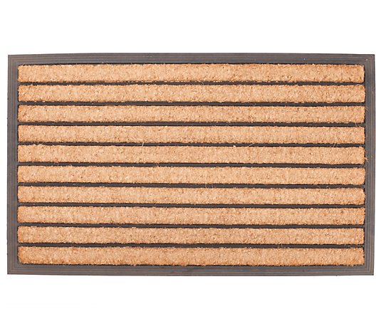 TC Ribbed Natural Coir and Rubber Doormat - Small