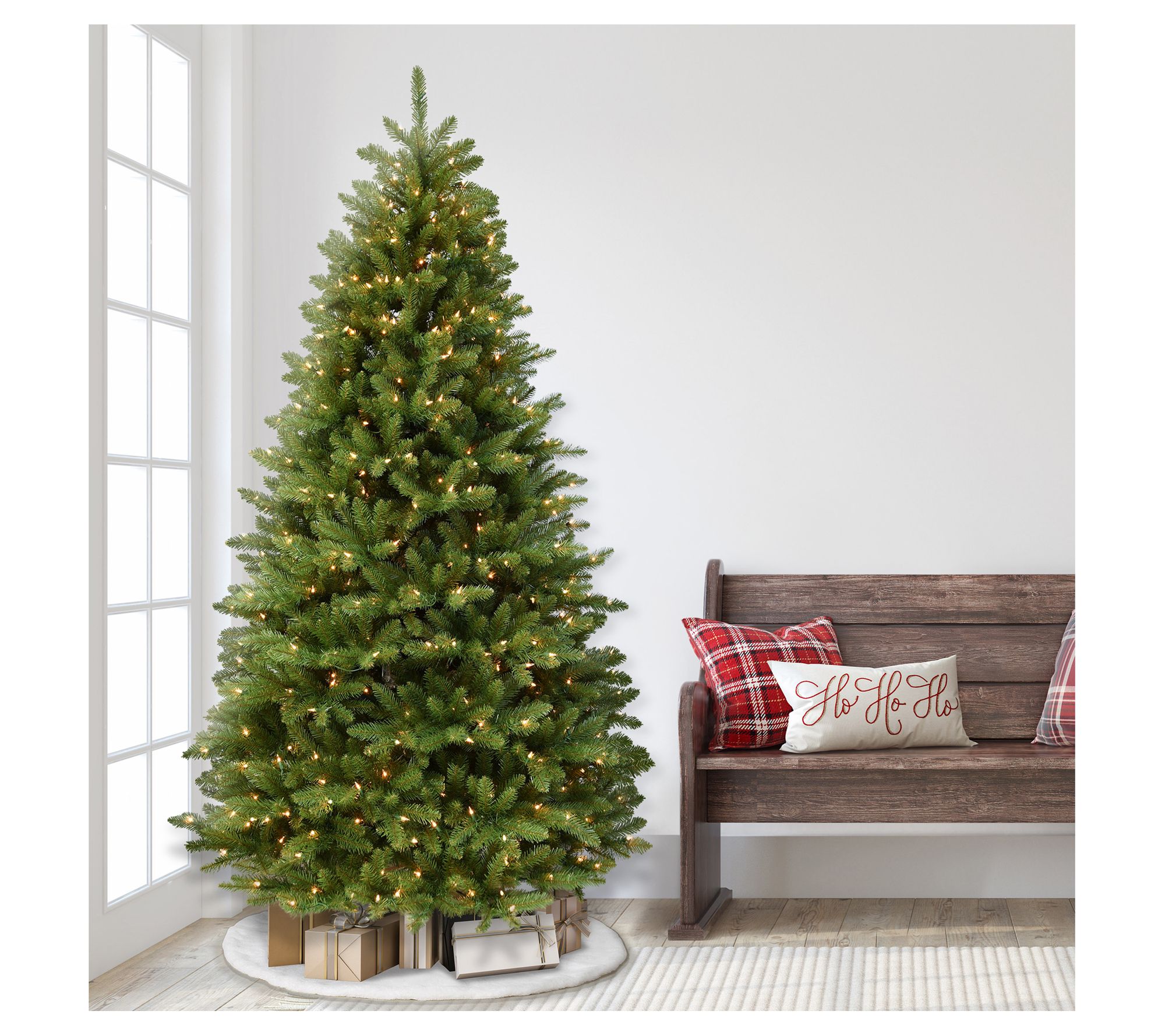 7.5' Prelit Franklin Fir Grand Christmas Tree 750 Clear Light - Qvc.com