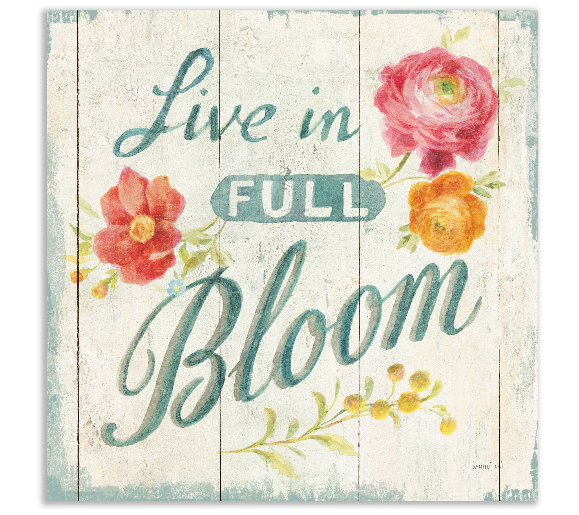 Courtside Market Full Bloom X Floral 16x16 Canvas Wall Art