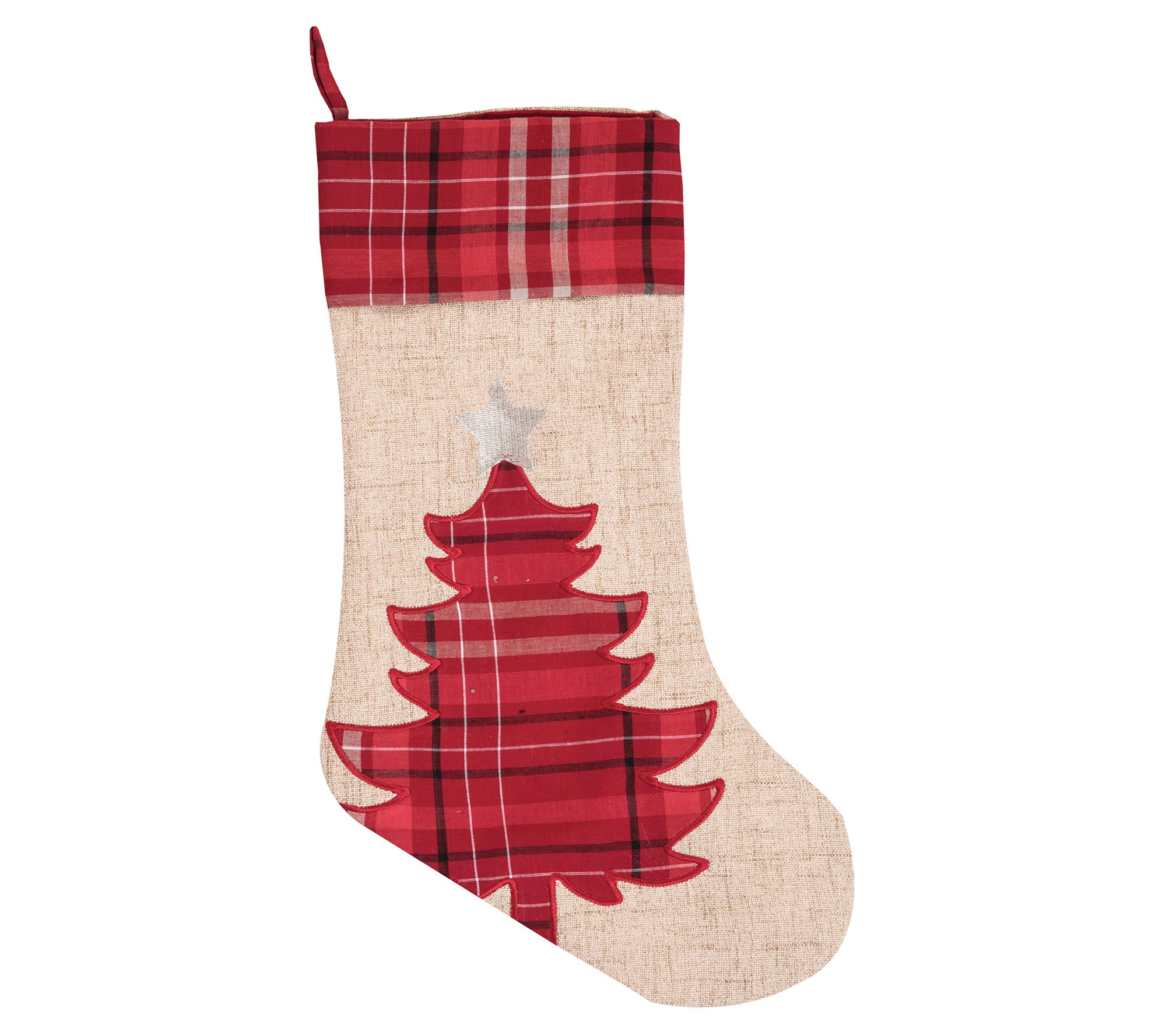 C&F Home Plaid Christmas Tree Stocking