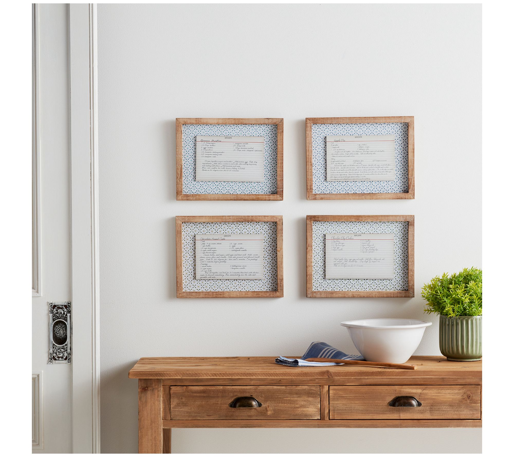 Melrose International Framed Recipe Card (Set of 4) - QVC.com