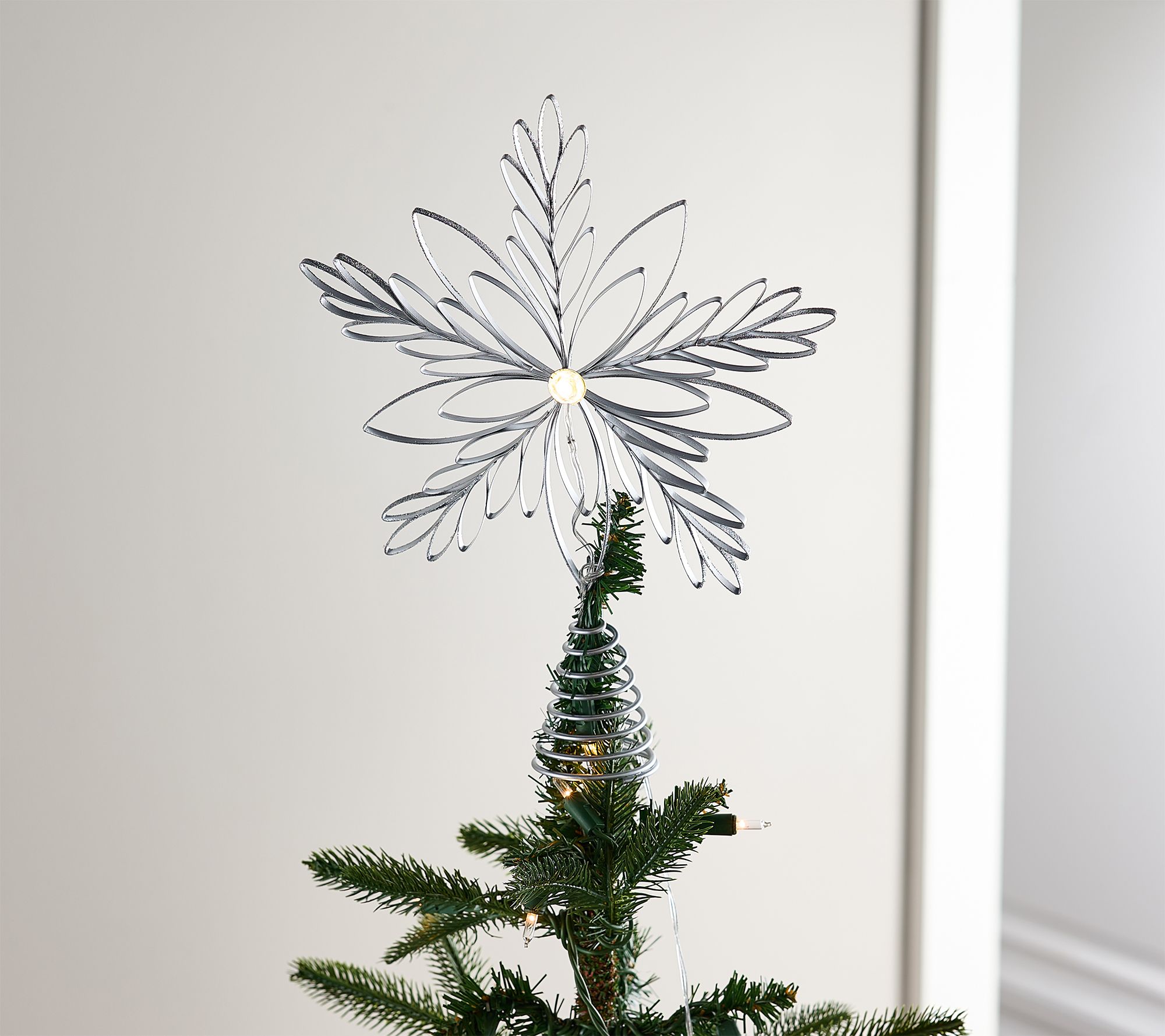 Lightscapes 13" Illuminated Metal Snowflake Tree Topper