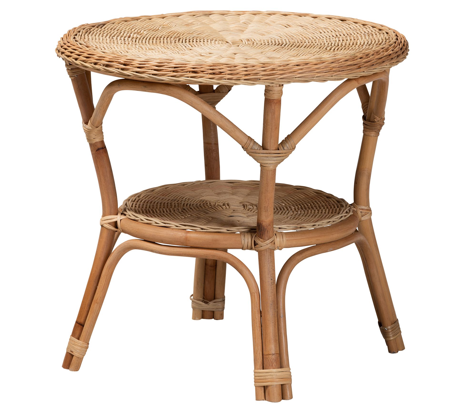 Abbey Natural B rown Antique Ra ttan Coffee Tab le