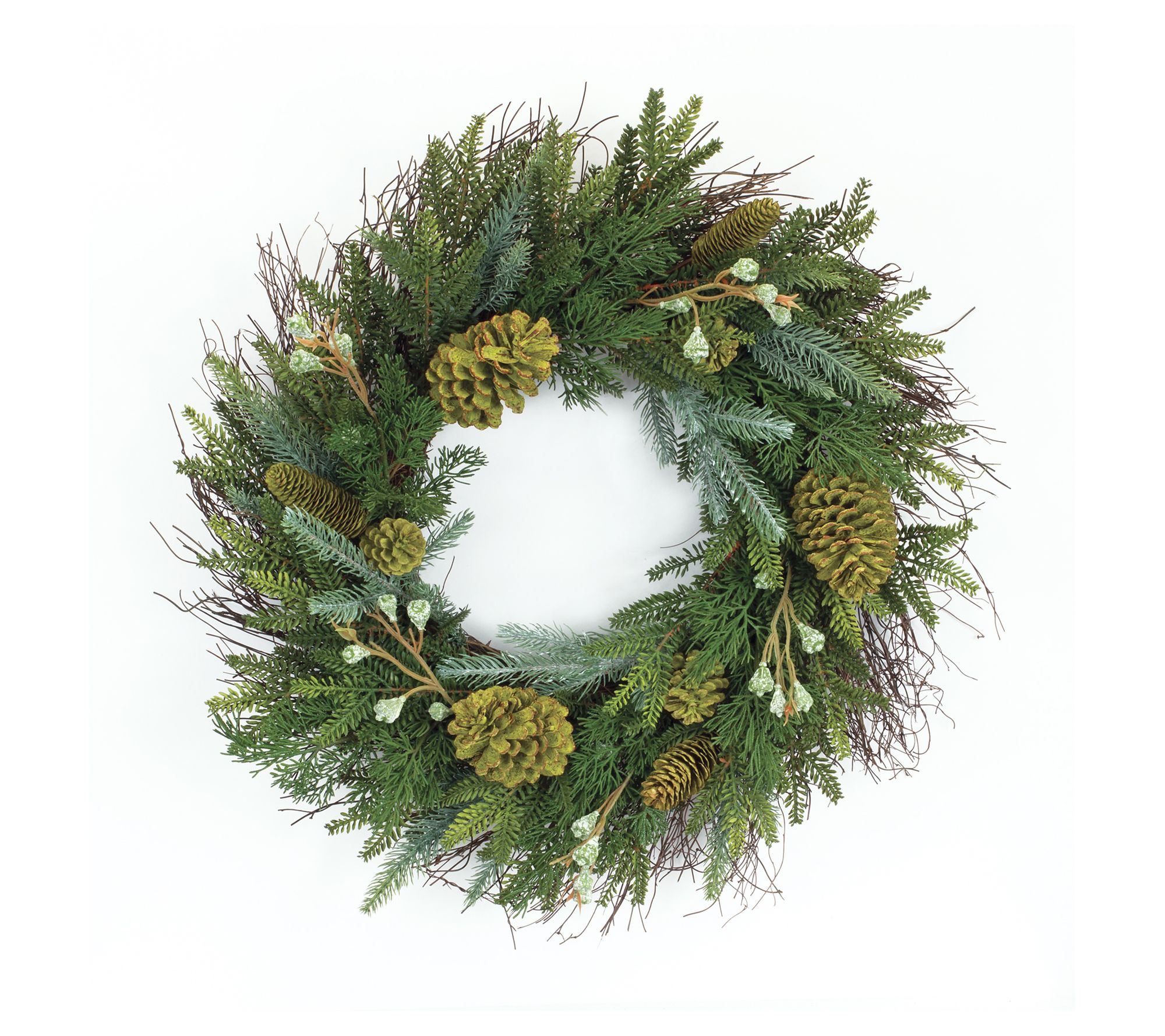 Melrose Mixed Pine Wreath Pinecone & Pod Accents 23"D