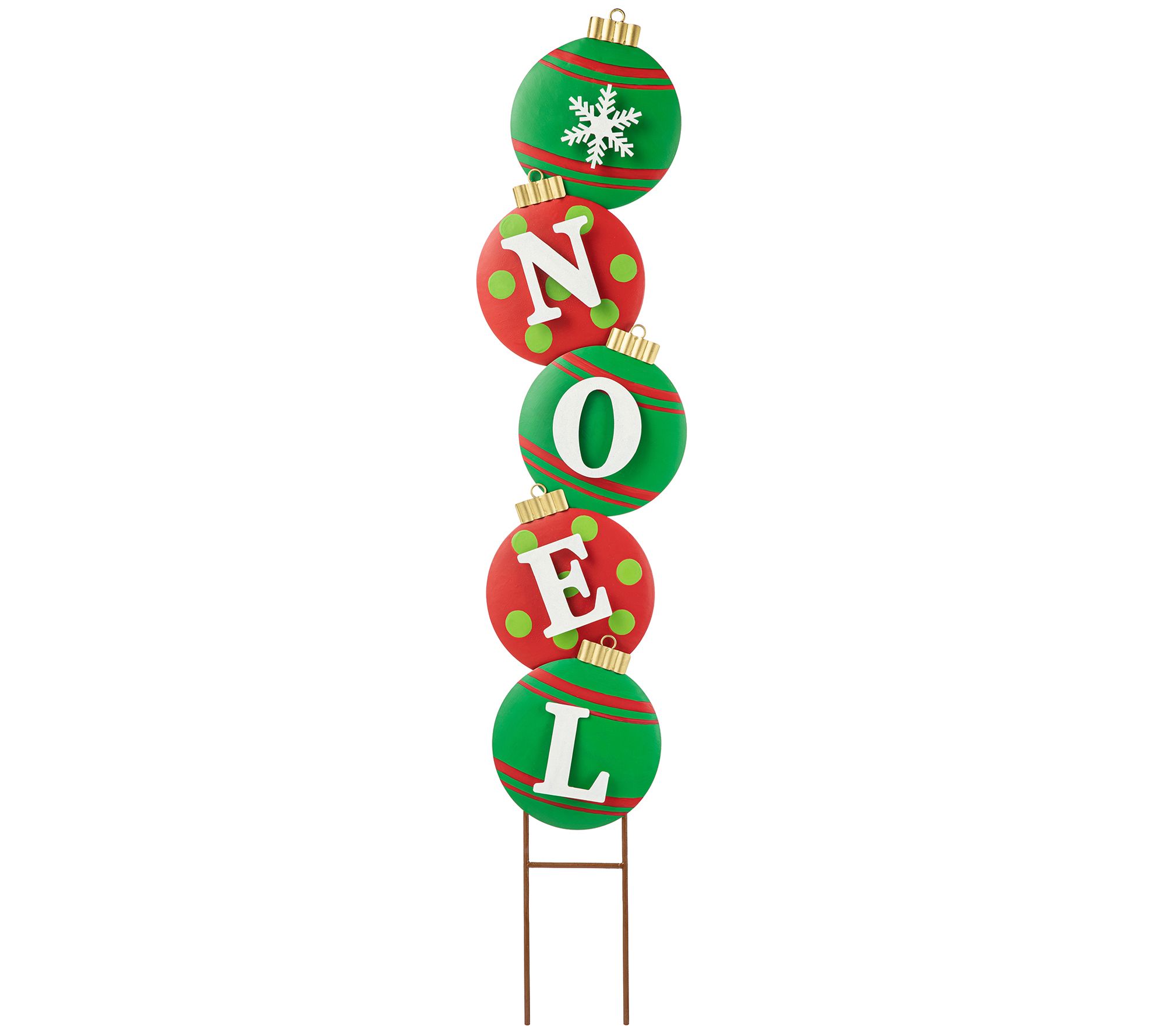 Glitzhome 42" Metal Noel Ornament Yard Stake