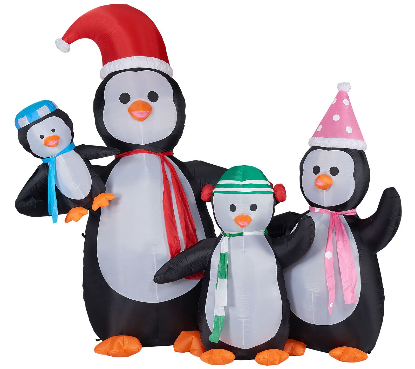 Christmas Time 10-Ft. Tall Pen guin Family Inf latable