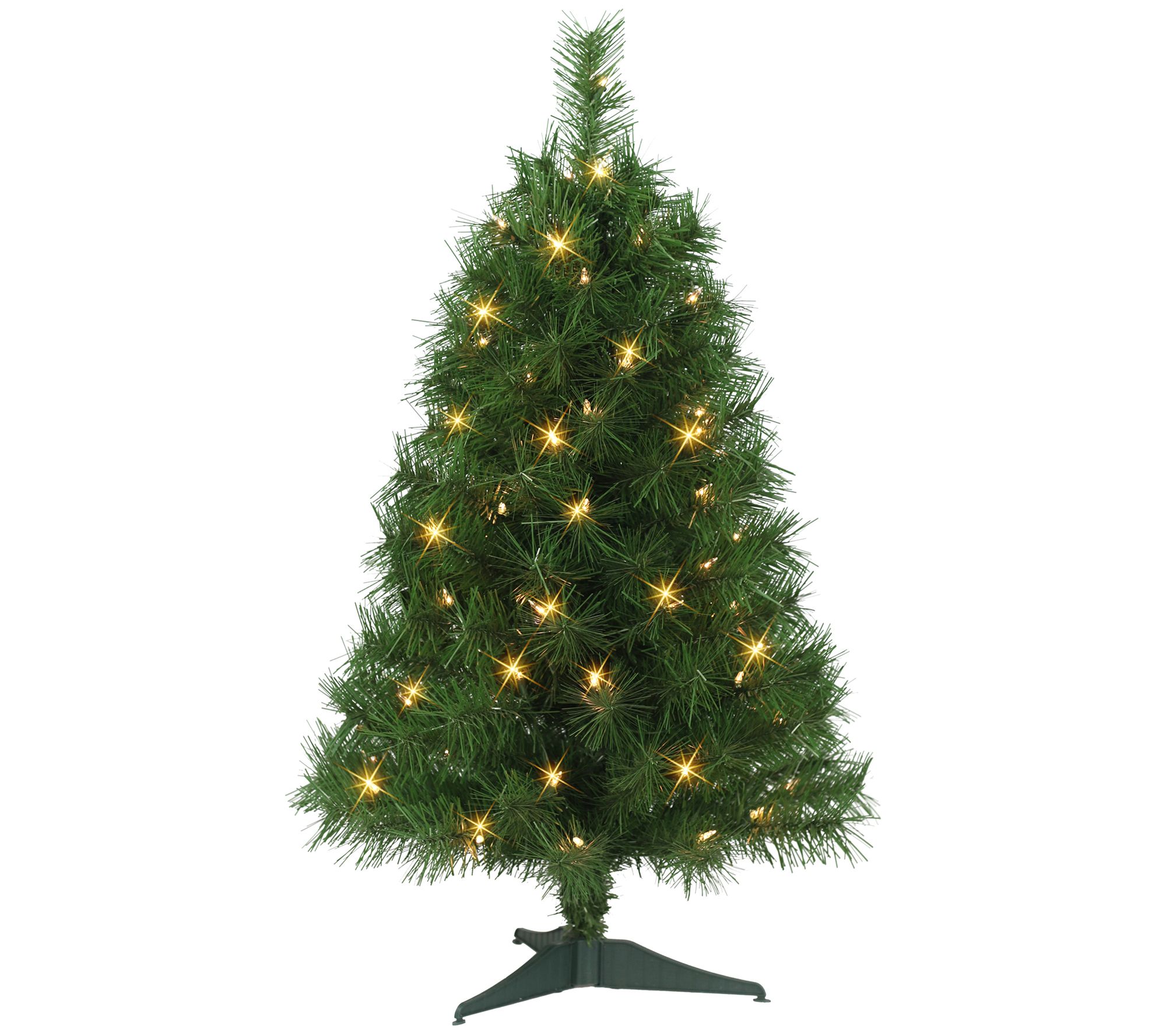 Puleo 3' Pre-Lit Snow Ridge Artificial Fir Tree