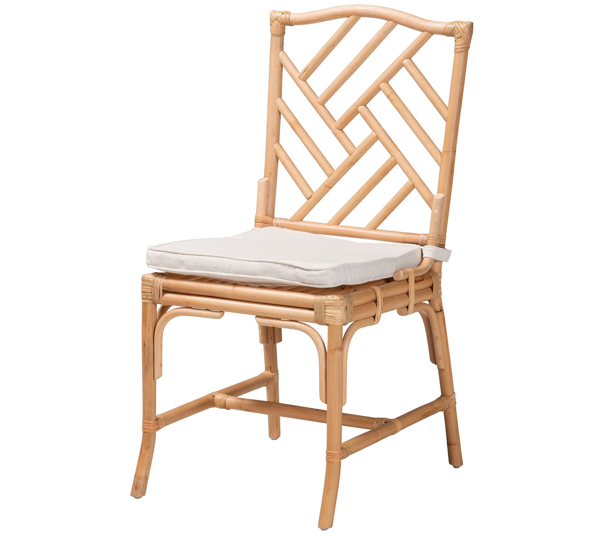 Baxton Studio R io Natural Brow n Rattan Dining Chair