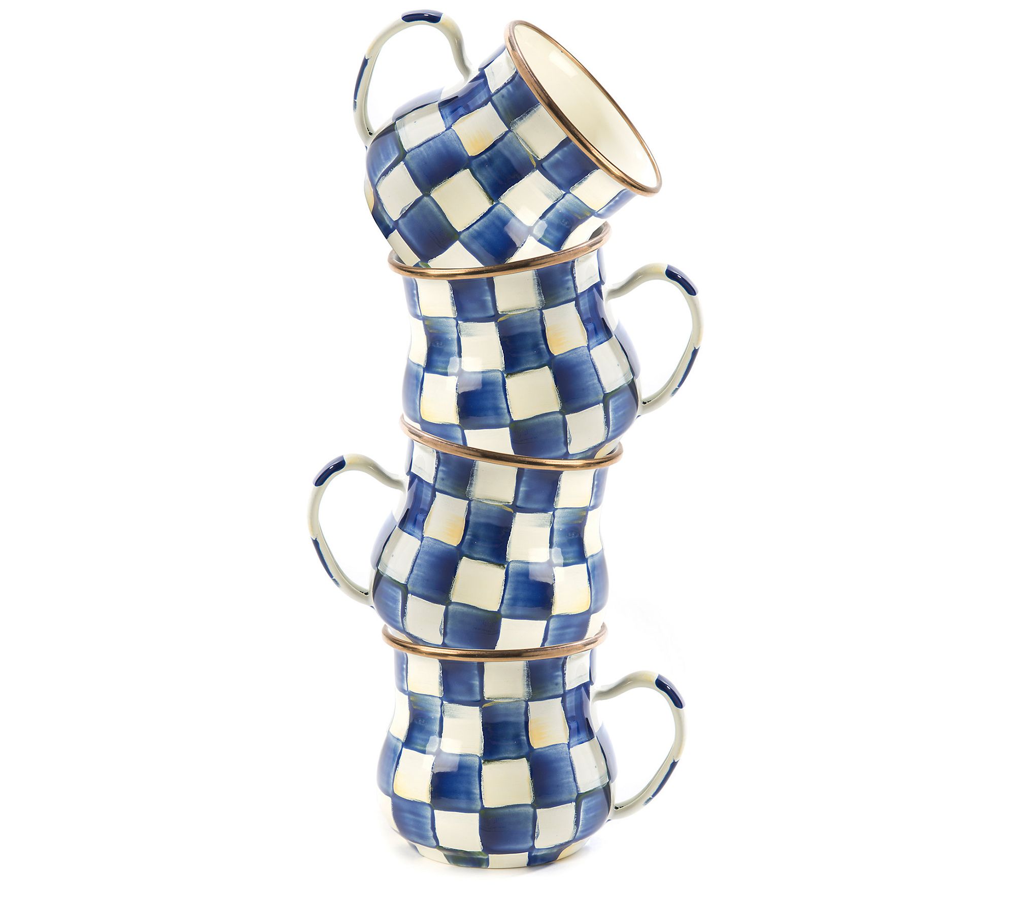 MacKenzie- Childs Set of 4 Enamel Mugs