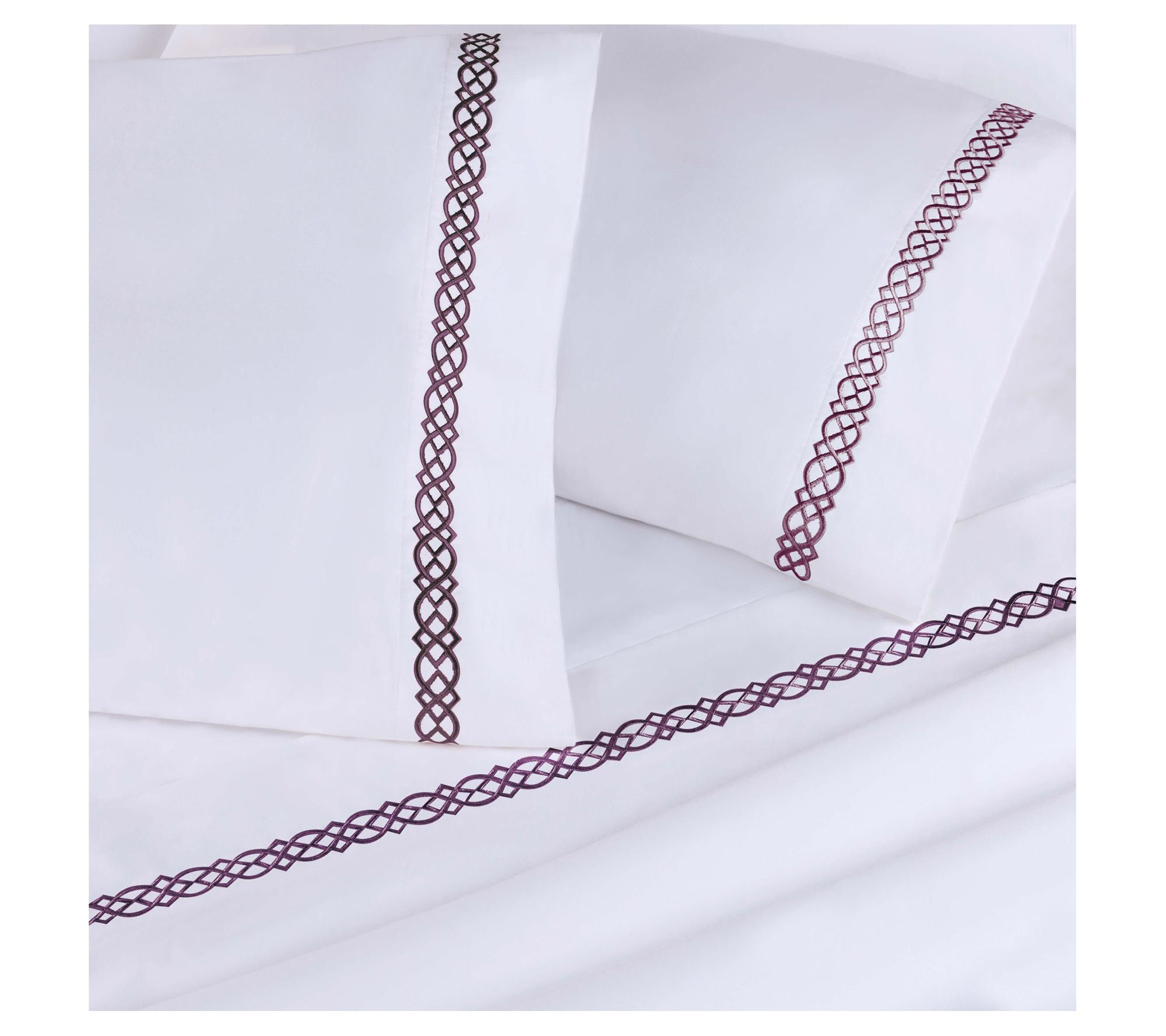 Superior Egyptian Cotton Embroidered Pillowcase s, King