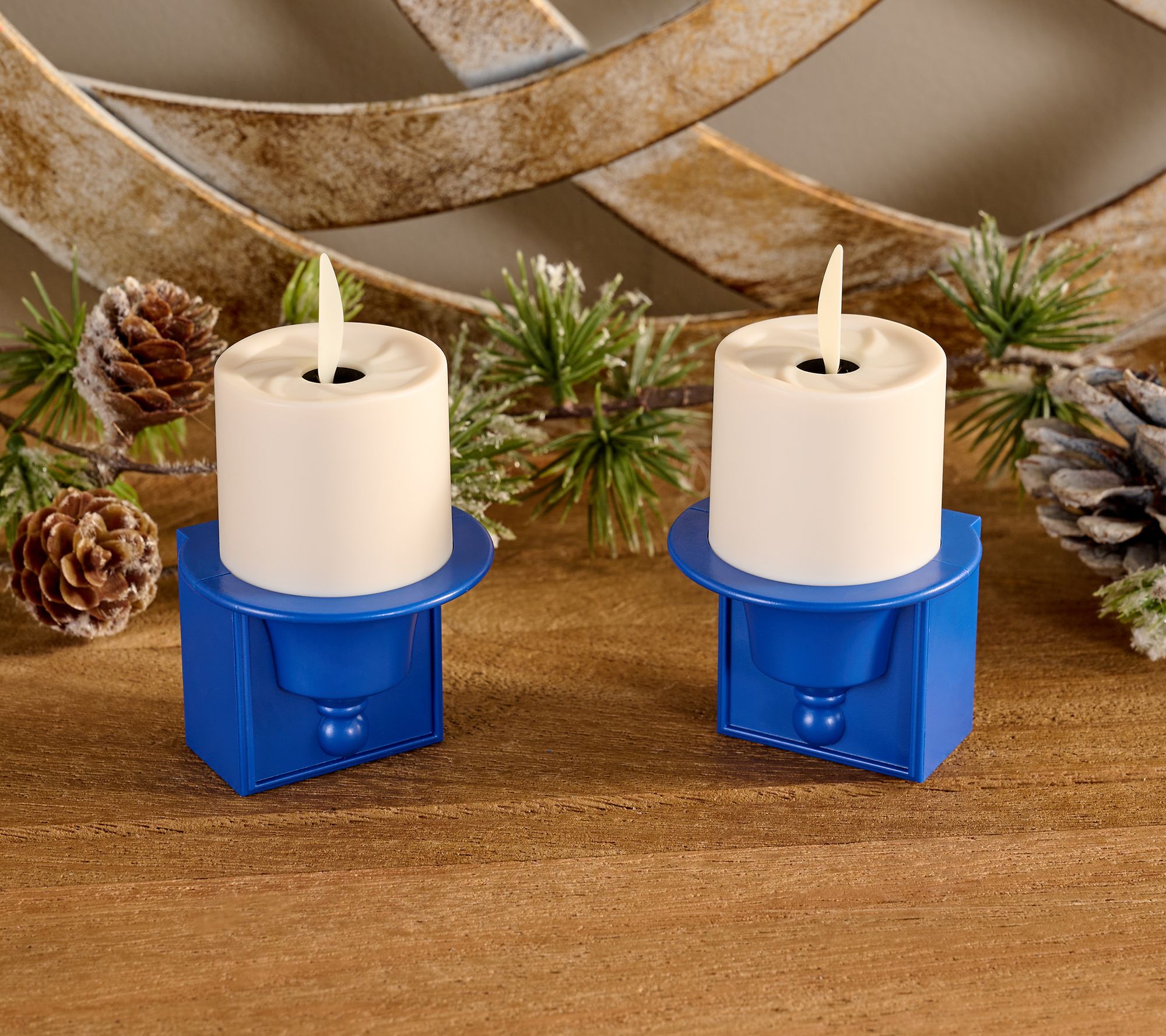 Luminara Flameless Set of 2 Nightlights in Color Choice