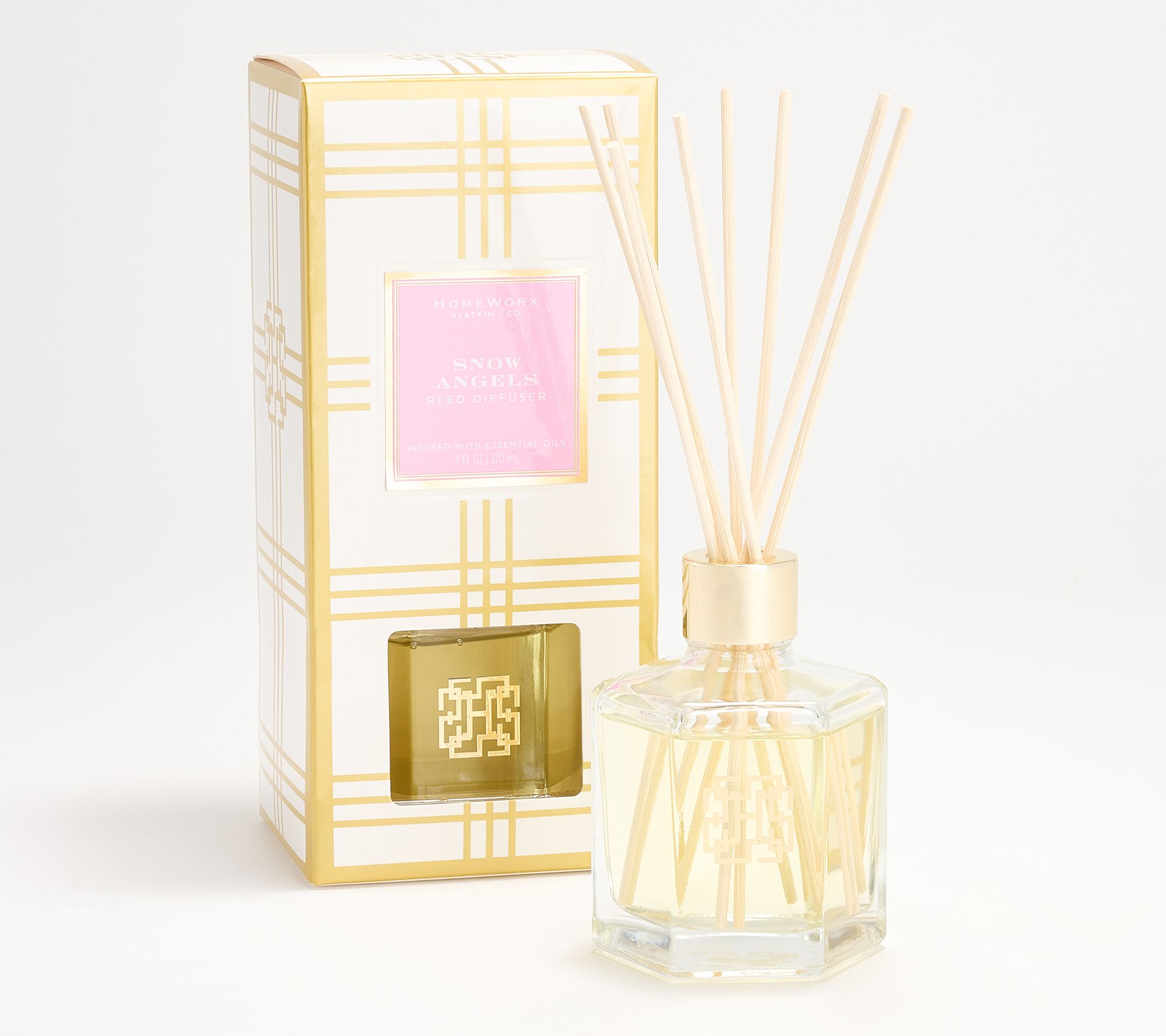 HomeWorx by Slatkin + Co. S/2 Snow Angels Reed Sticks
