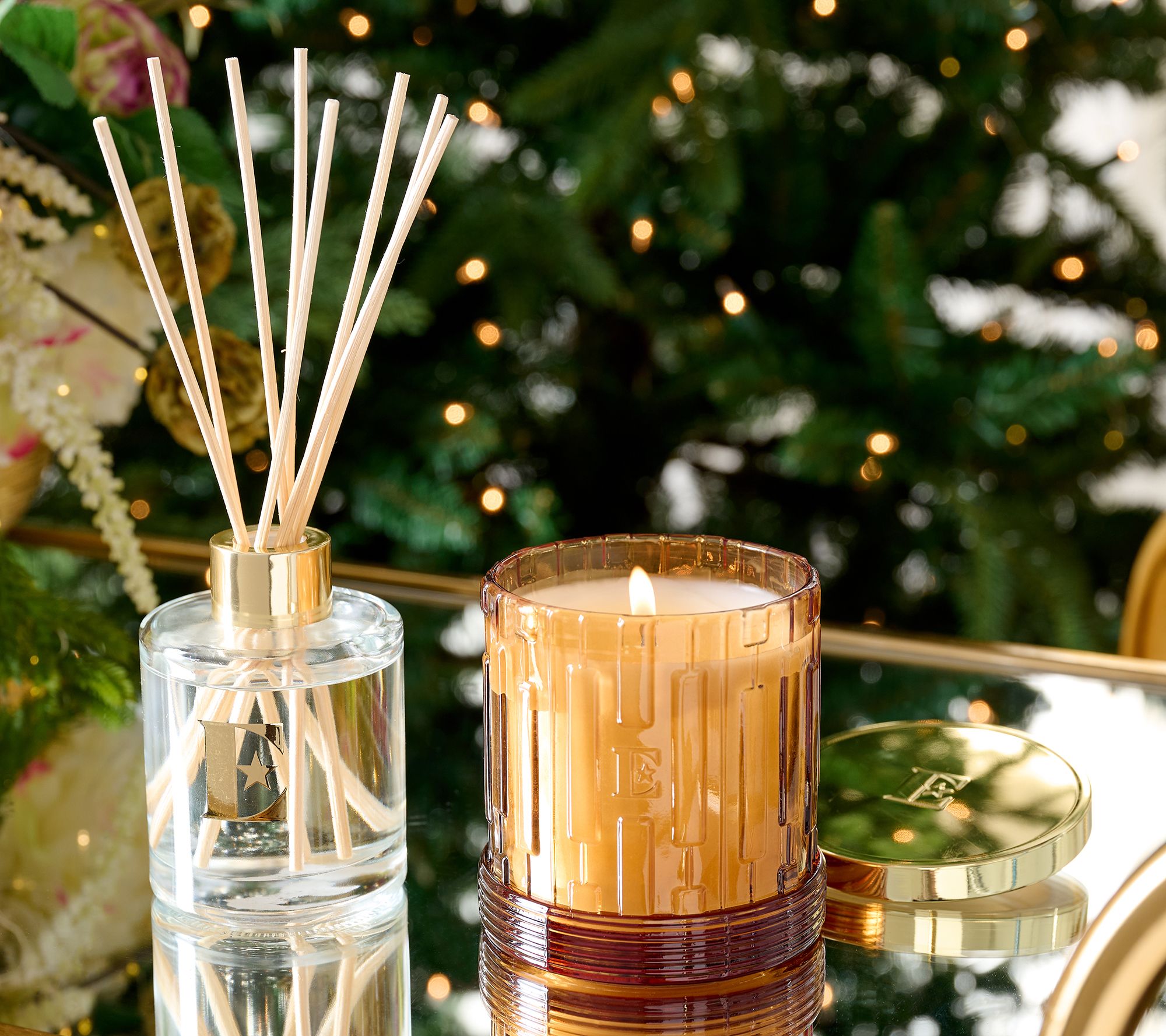Elton John by Slatkin + Co. Woodside 8oz Candle & Reed Gift Set