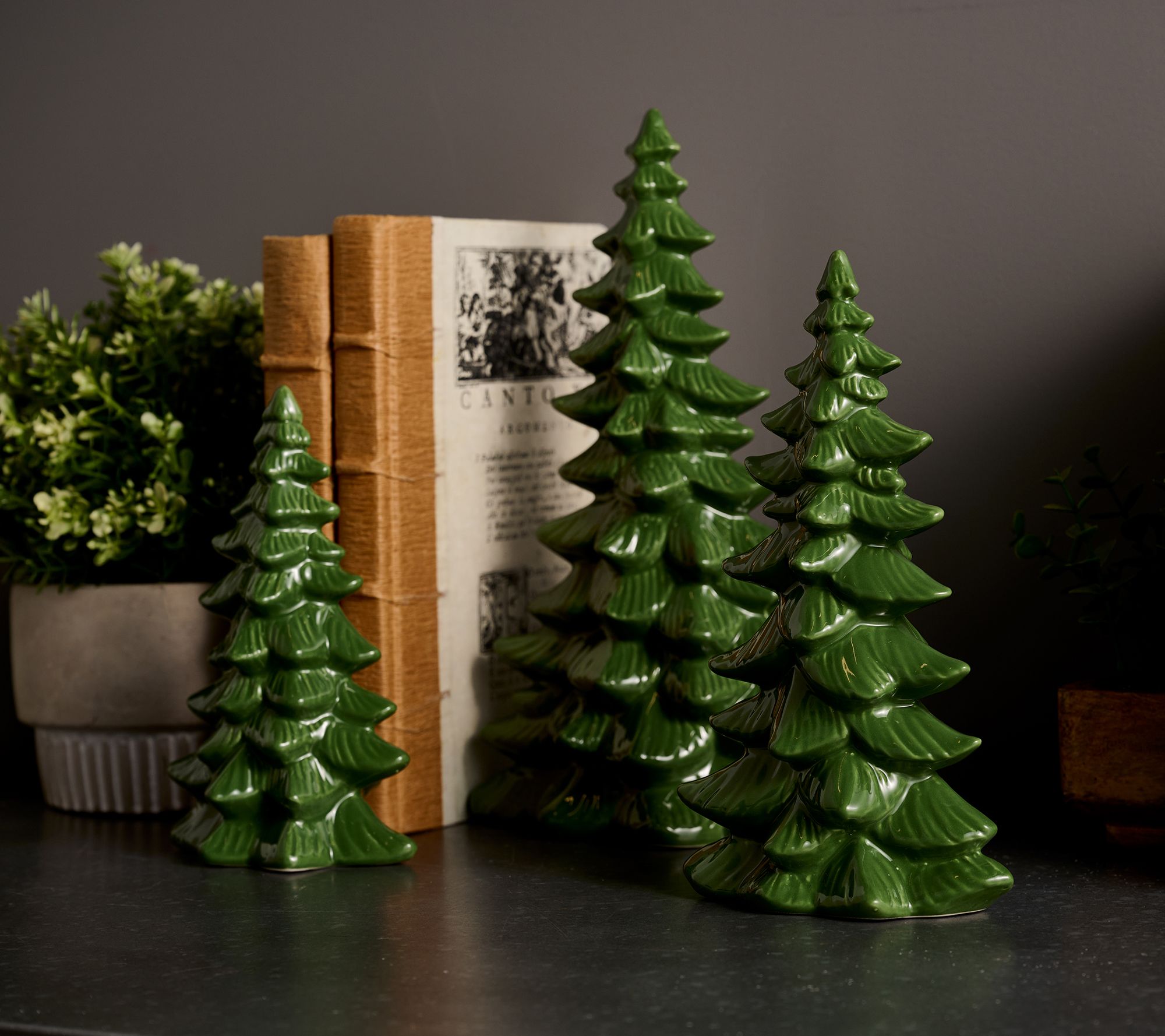 Set of 3 Ceramic Trees by Valerie