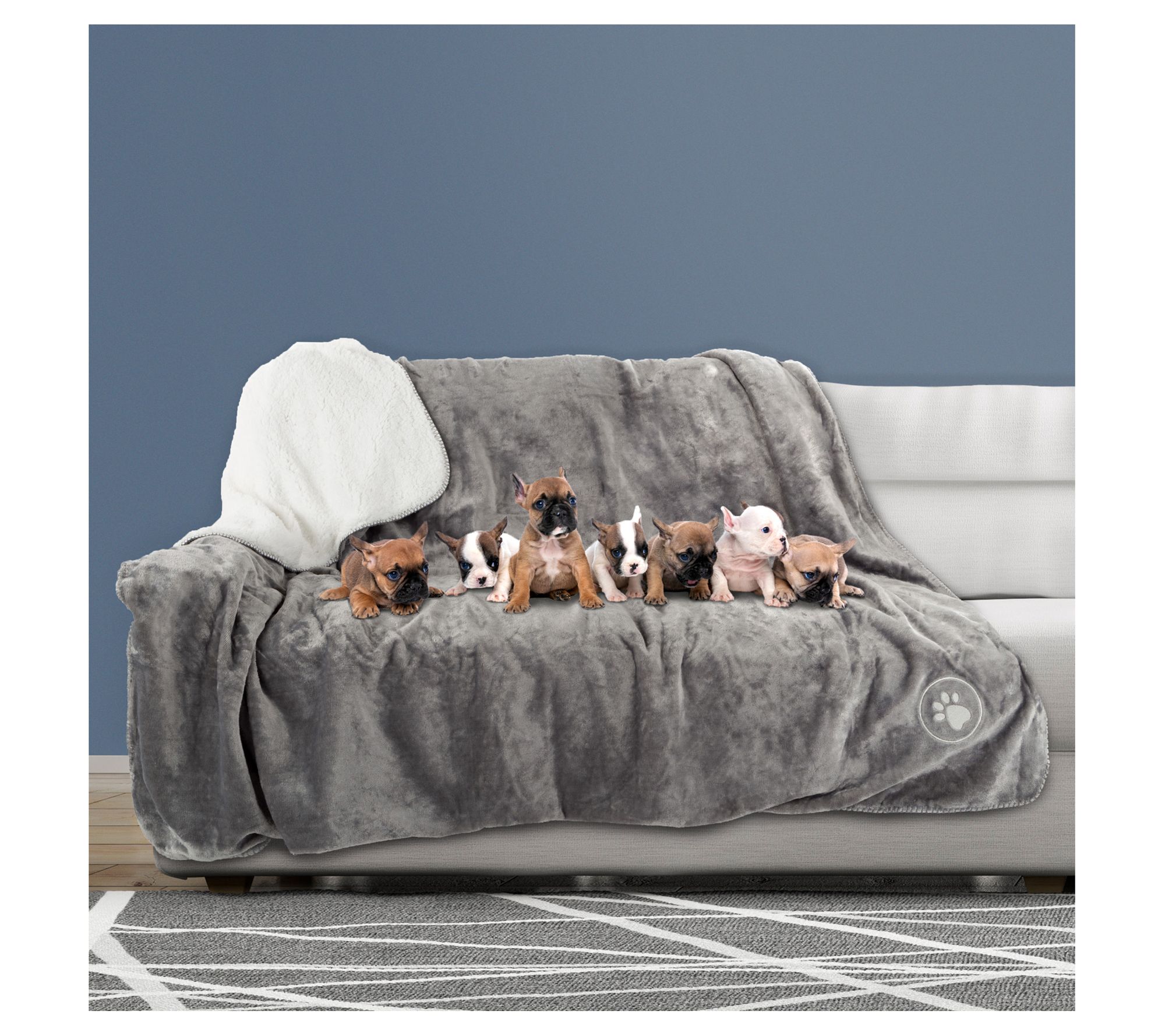 Petmaker Waterproof 60 x 70 Reversible Sherpa Pet Blanket