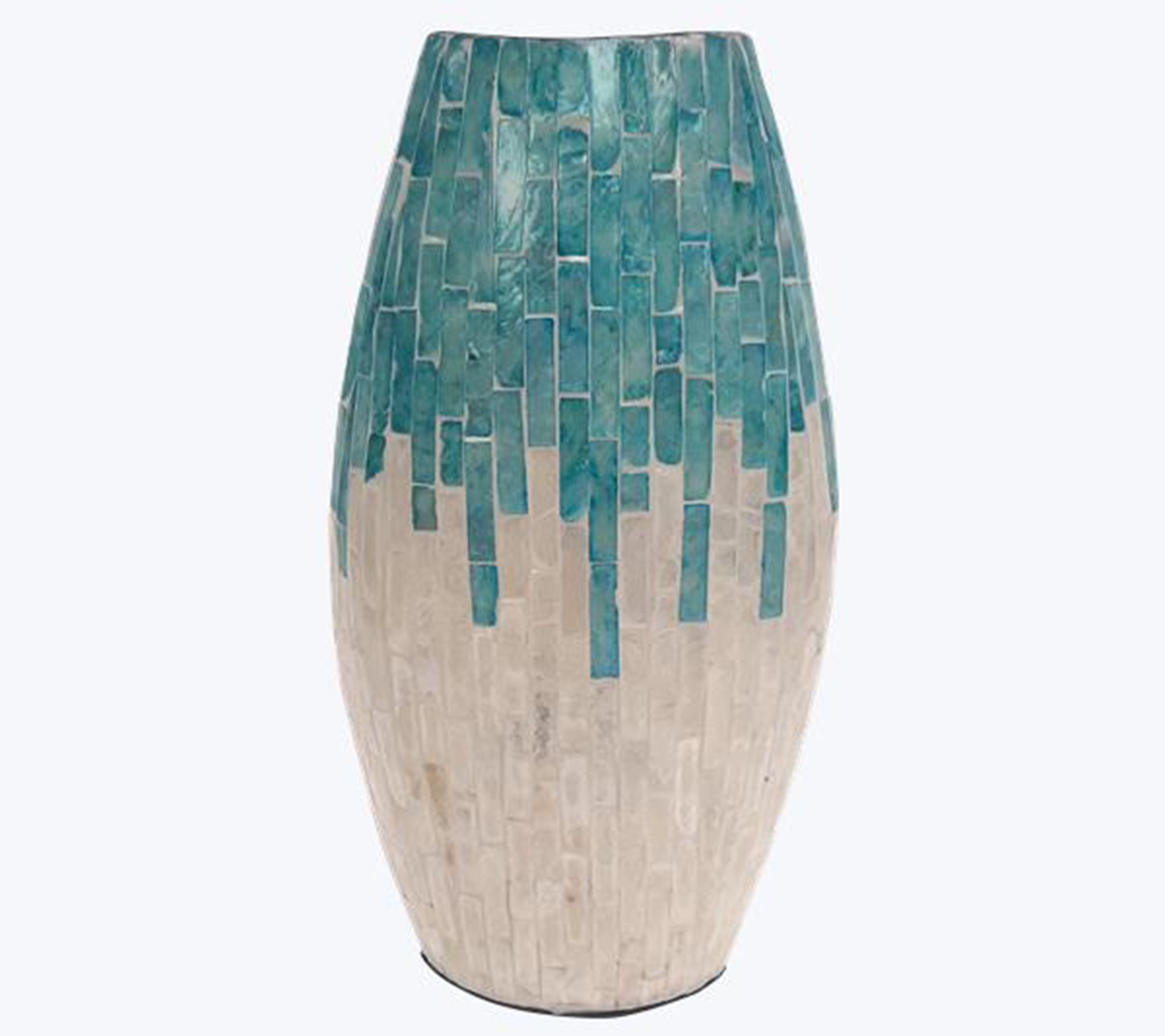 Young's Blue & White Capiz Vase