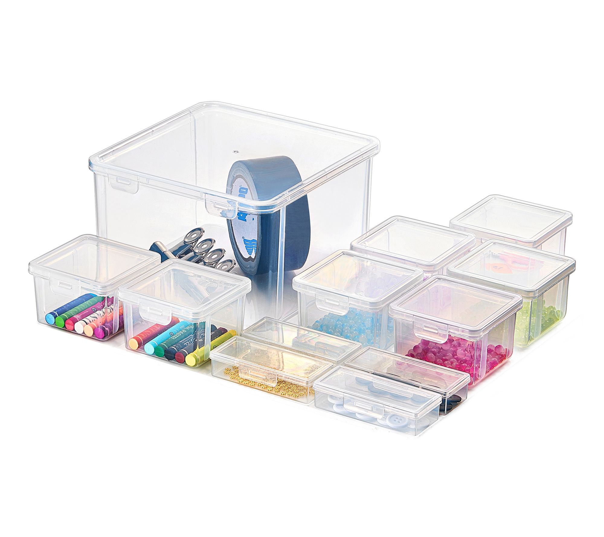Sorbus 12-Piece Sewing and Craft Storage Set with Lids
