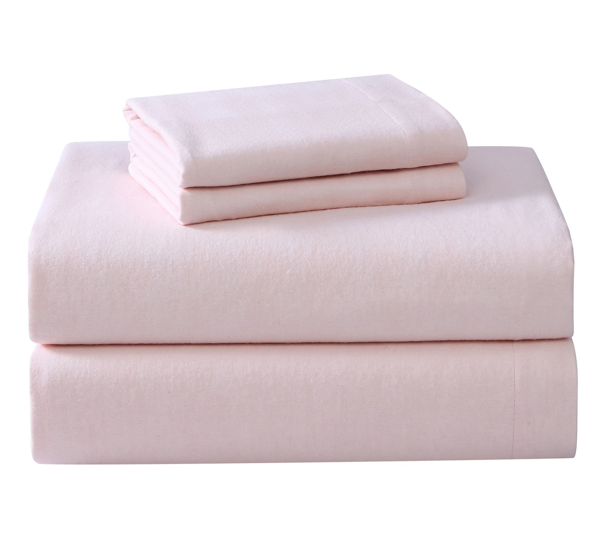 Laura Ashley Solid Pink Queen Flannel Sheet Set