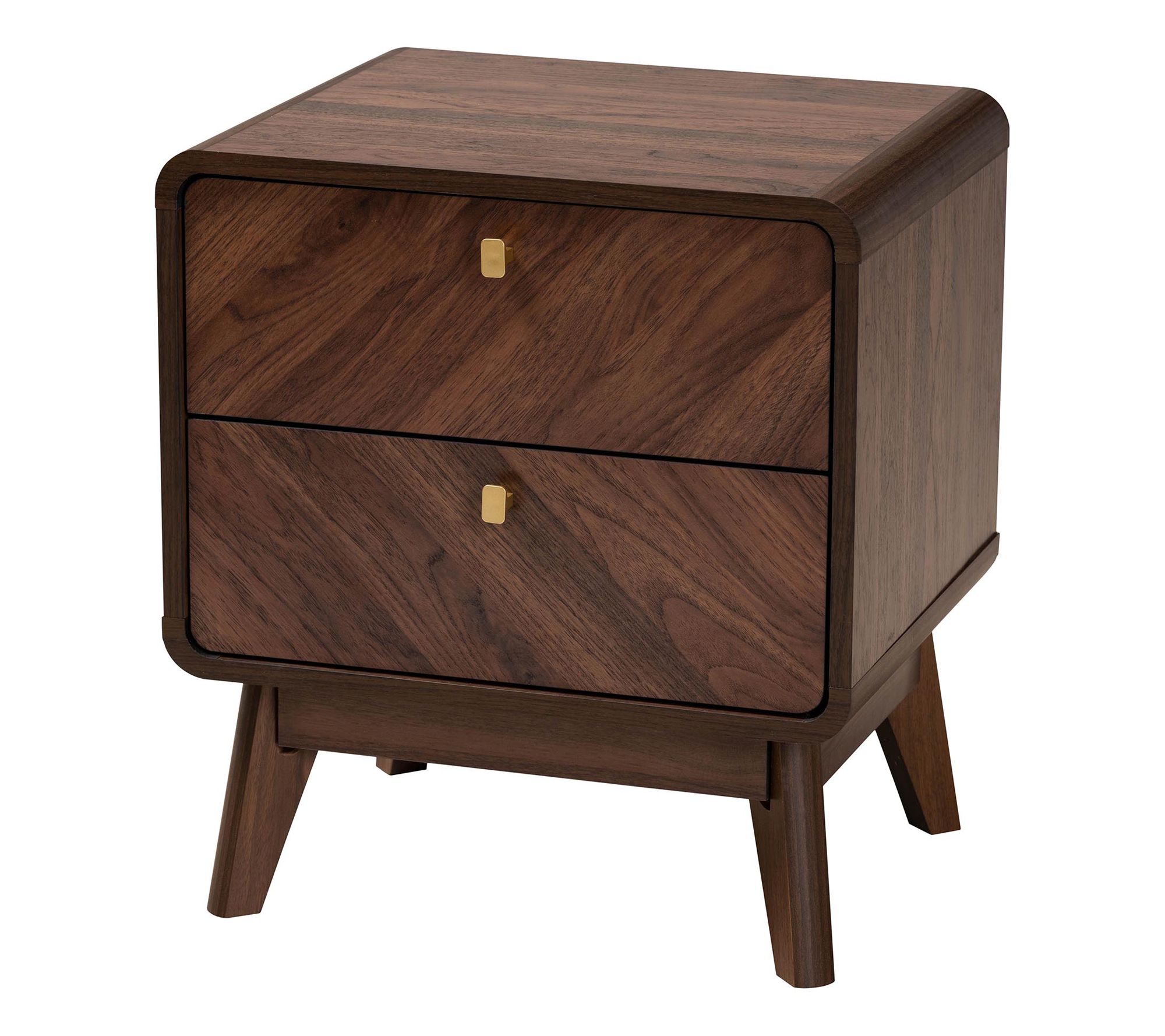 Baxton Studio Markell Walnut Brown Wood Nightstand