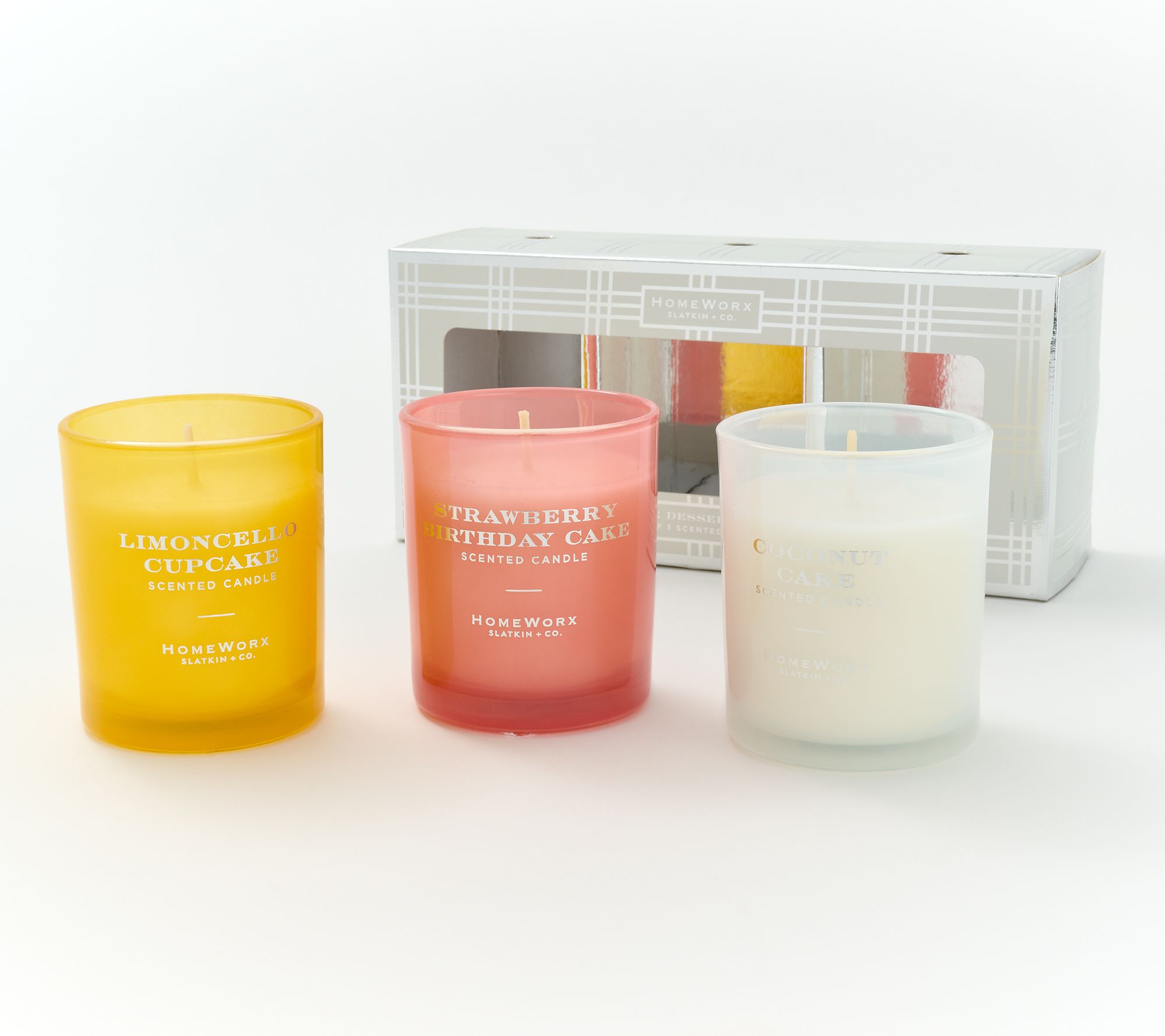 "As Is" HomeWorx by Slatkin & Co. 3pc Delectable Candle Gift Set