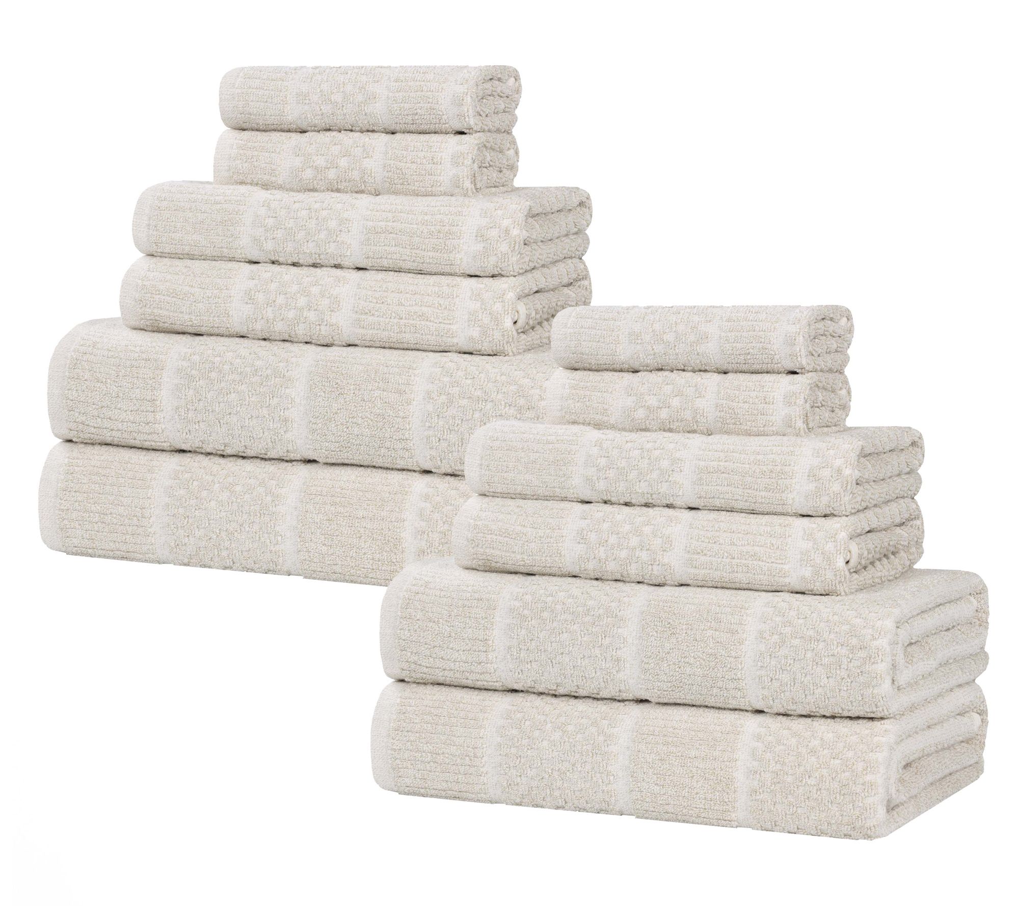 Superior Naples 12PC Cotton Blend Solid Towel Set